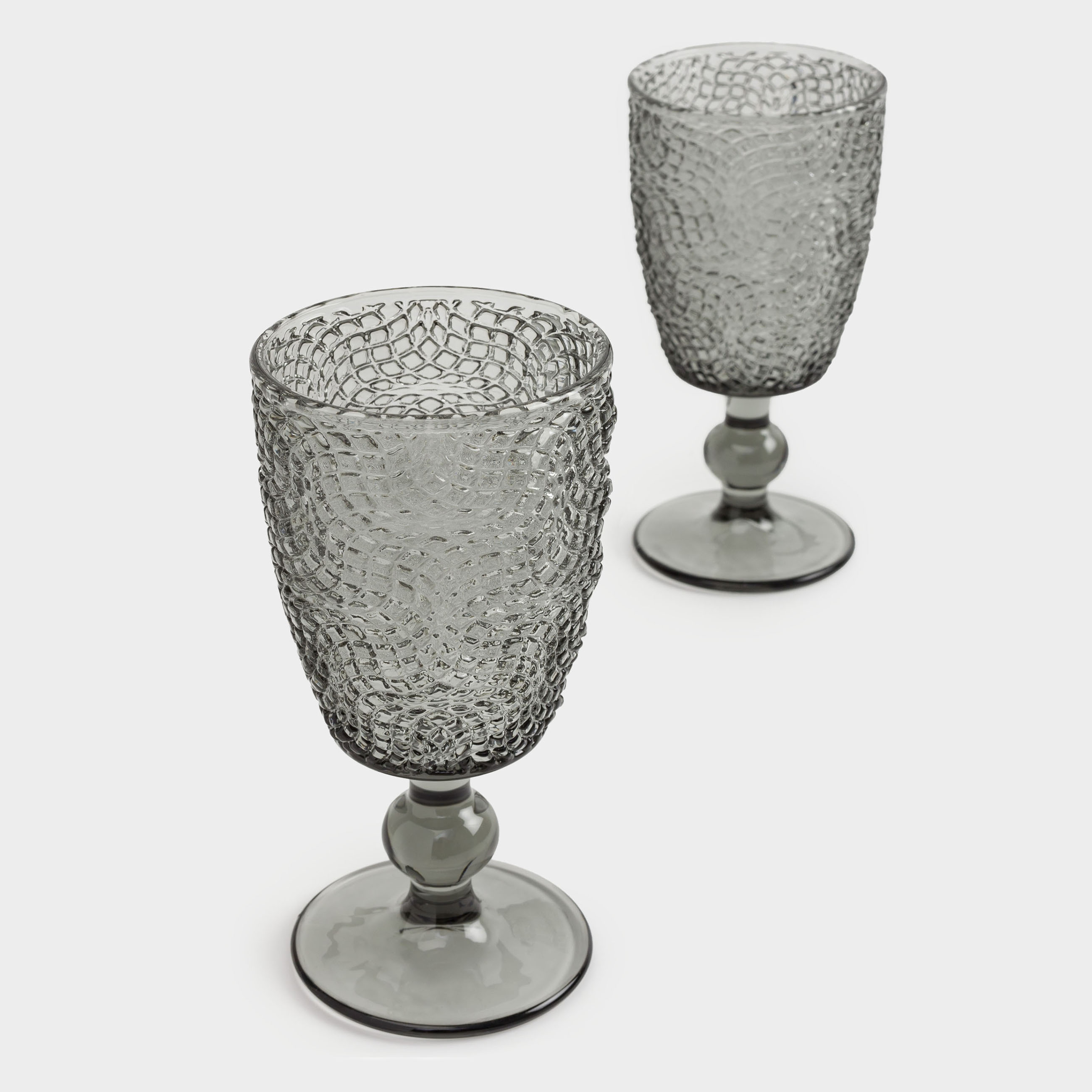 Drinking glass, 300 ml, 2 pcs, glass R, grey, Grafena, image-5