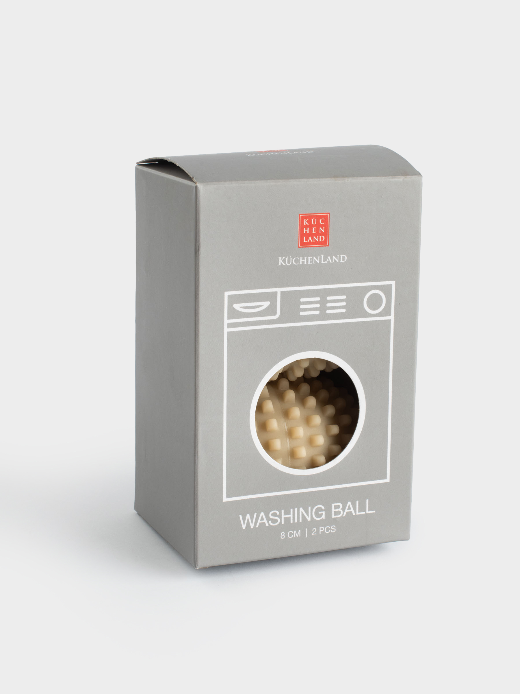 Washing ball, 8 cm, 2 pcs, PVC, beige, Oval, Washing ball, image-5