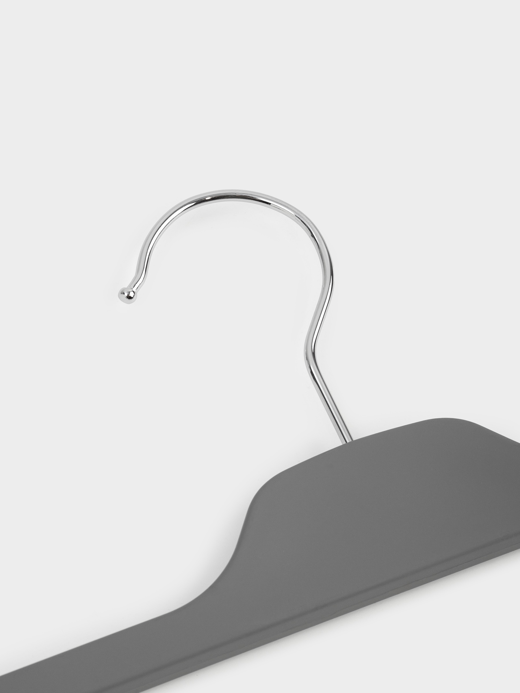 Pants/skirt hanger, 35 cm, 2 pcs, with clips, coated plastic, Grey, Fun house, image-3