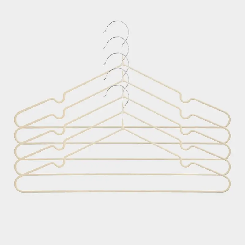 Hanger, 40 cm, 5 pcs, metal coated, beige, Colorful house