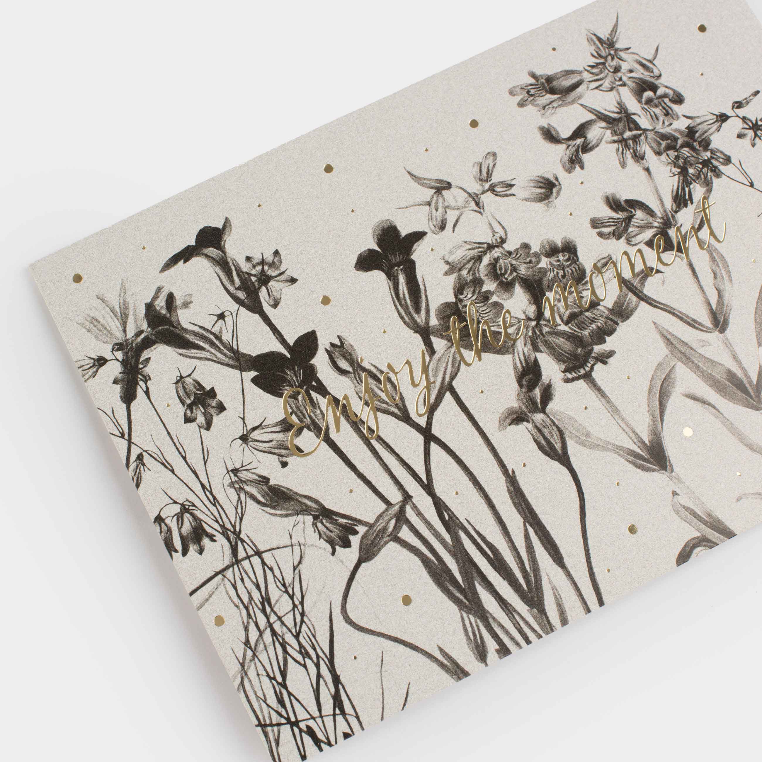 Gift envelope, 12x17 cm, paper, white, Flowers, Birthday, image-0