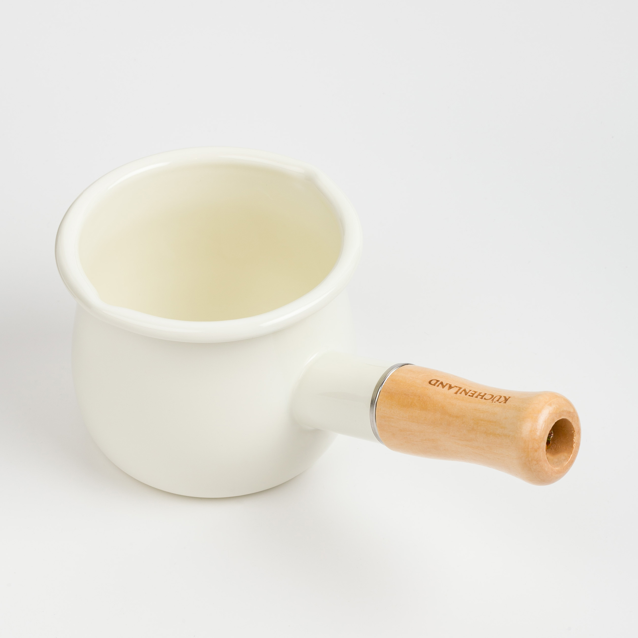 Turka, 550 ml, enameled metal/wood, milk, Nostalgia, image-2