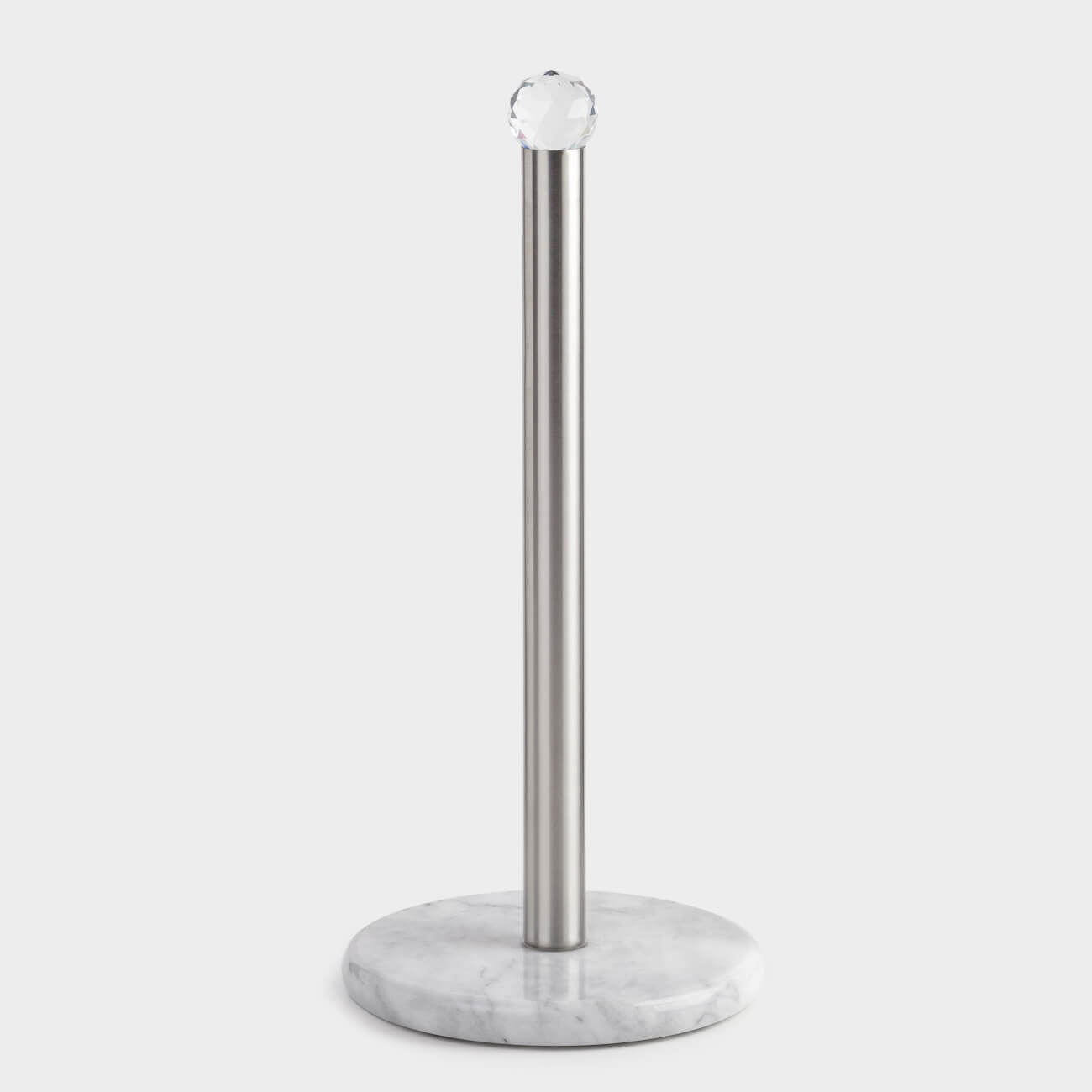 Paper towel holder, 32 cm, Steel / Marble, Silver, Crystal, Classic Marble