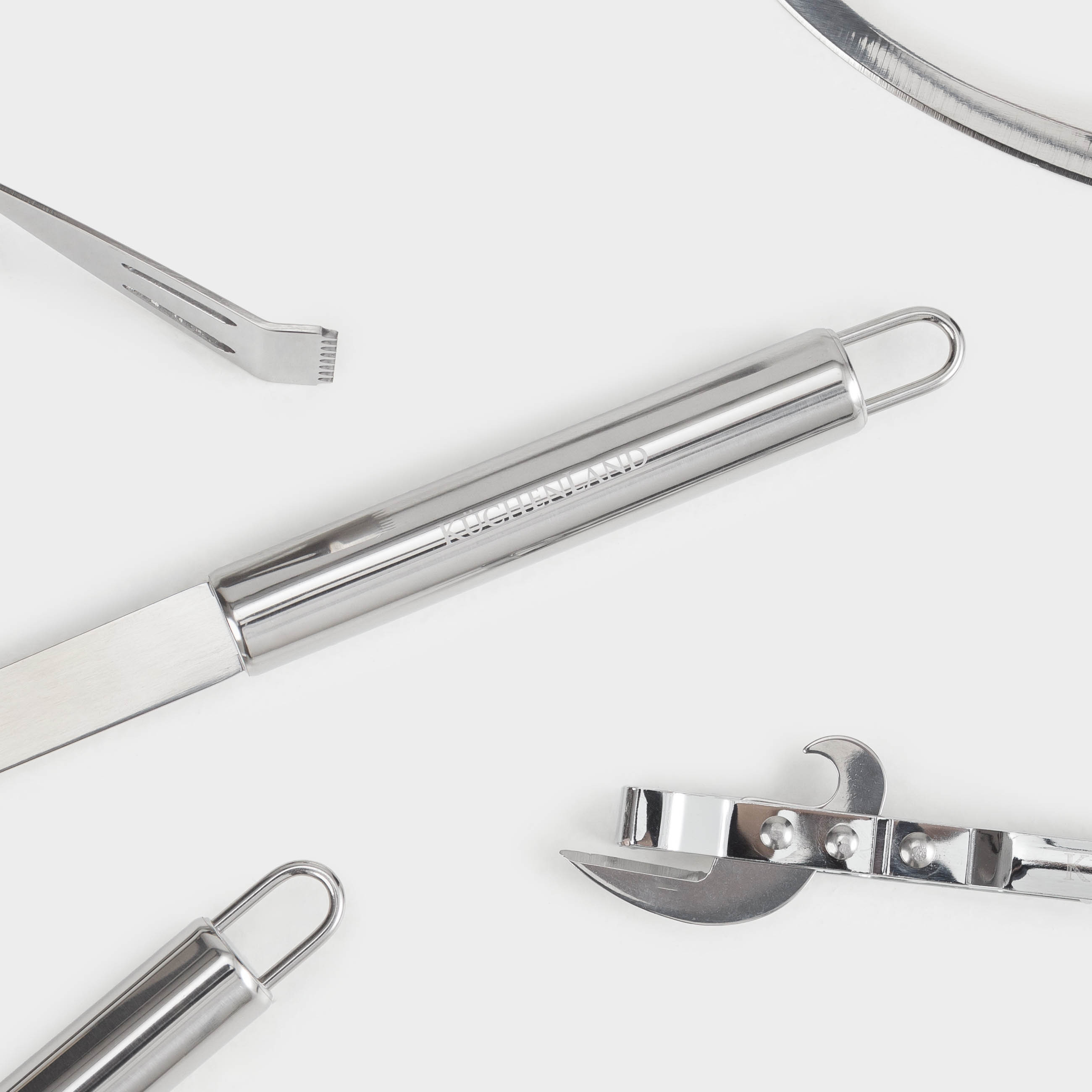 BBQ set, 5 items, in a fabric case, steel / silicone/eco-leather, BBQ, image-3