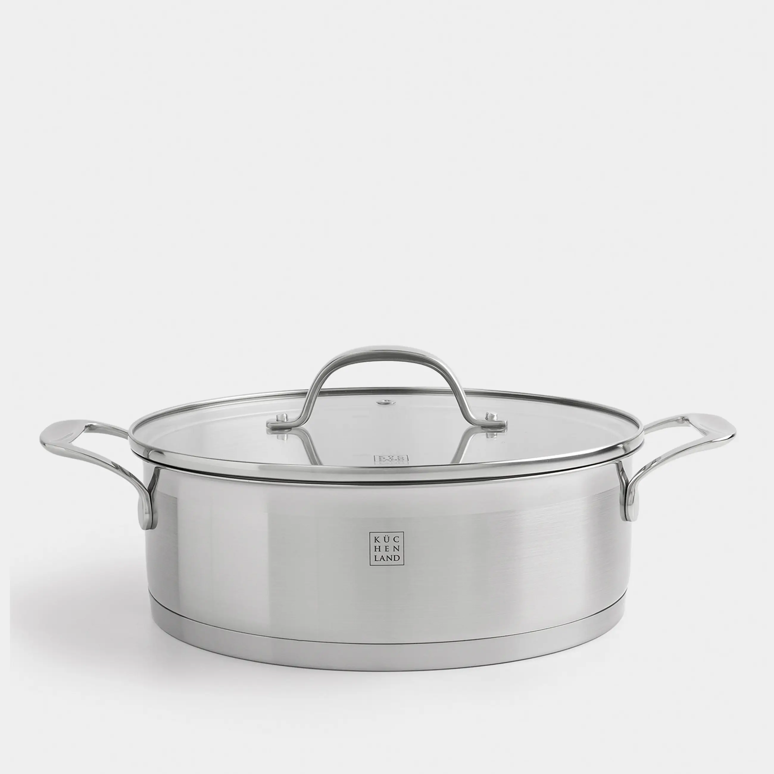 Saucepan, 24 cm, 3,5 l, with short handles and lid, Silver Stone