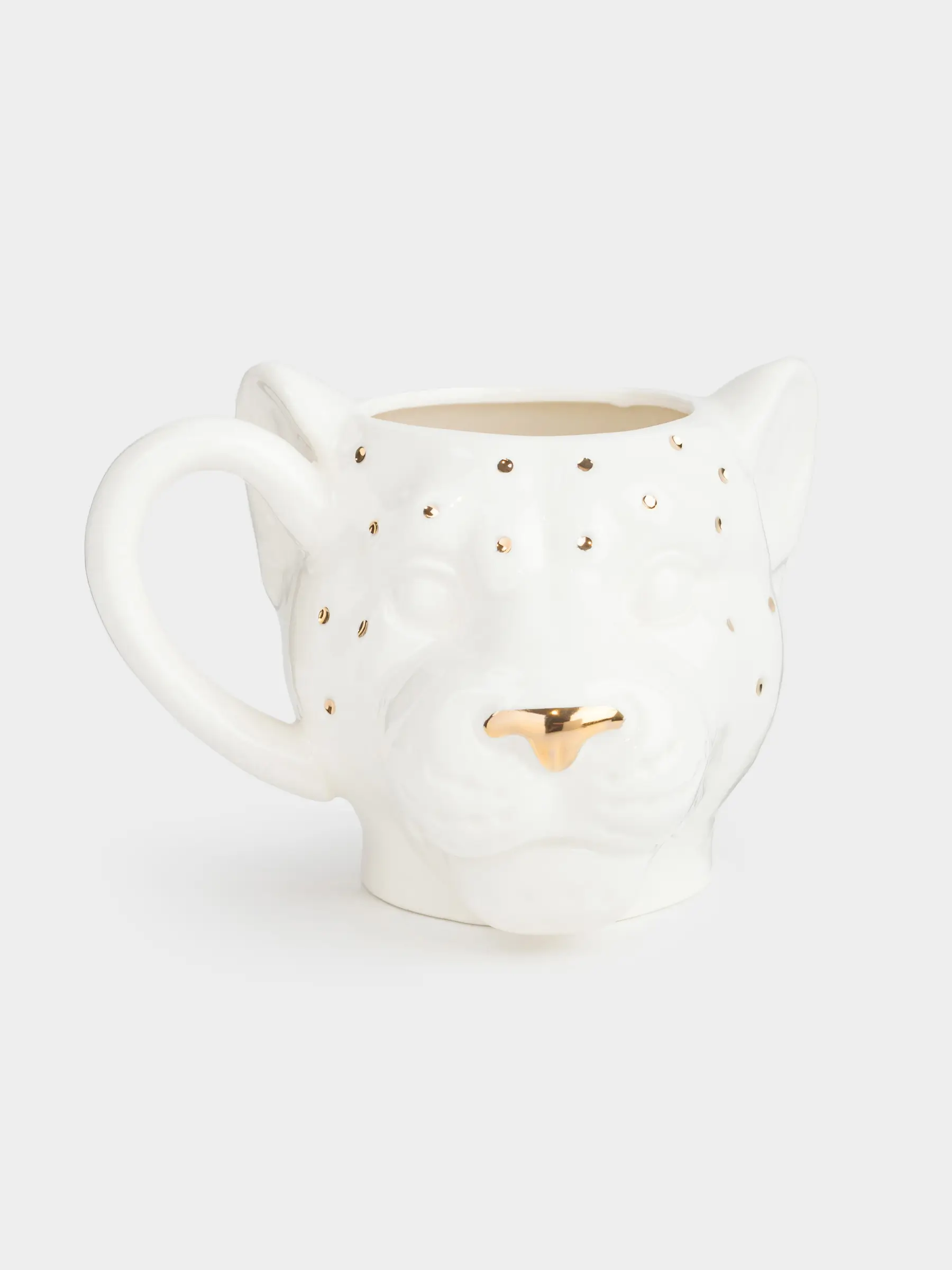 Mug, 400 ml, porcelain P, milk-golden, Panther, Panther, image-0