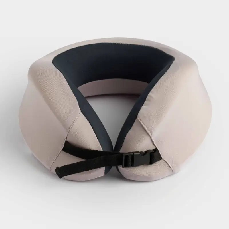 Travel pillow, 27 cm, polyester, beige-black, Travel comfort