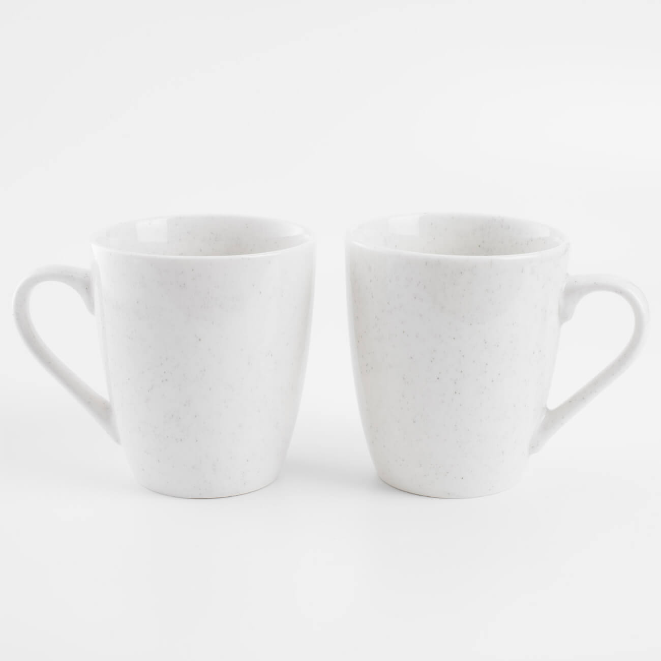 Mug, 350 ml, 2 pcs, porcelain P, milky, speckled, Latio