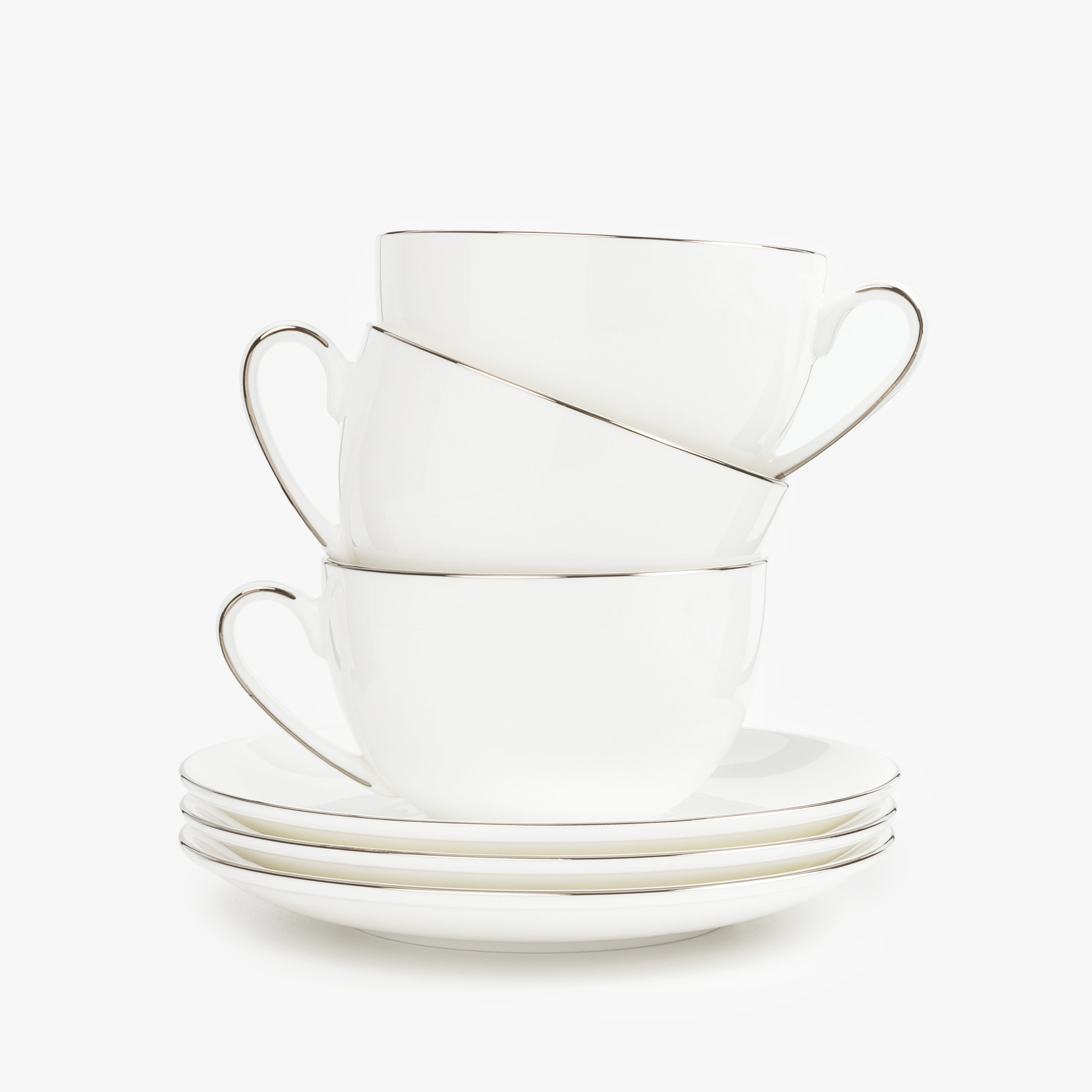 Tea pair, 6 pers, 12 pr, 250 ml, porcelain F, Antarctica
