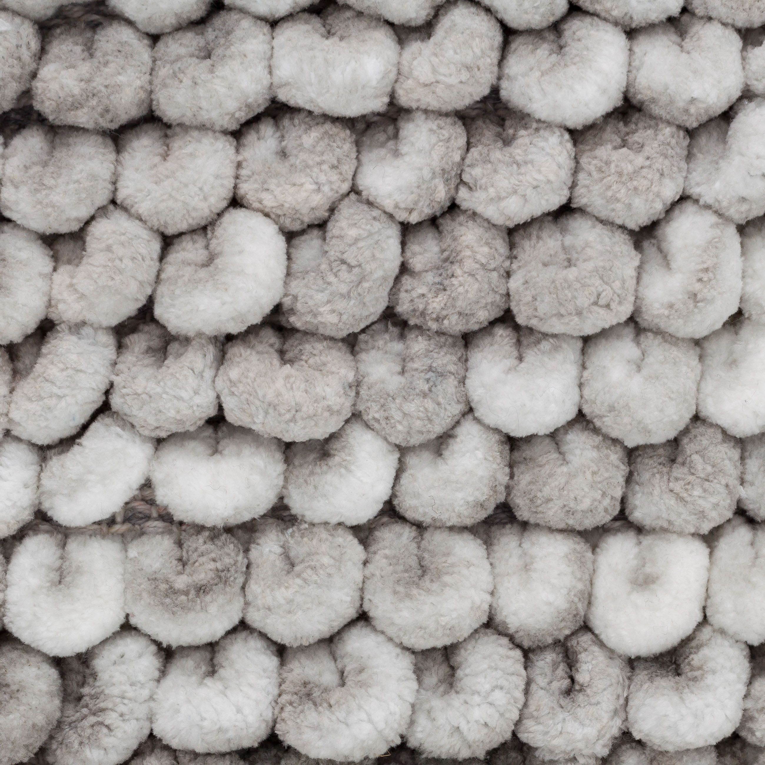 Mat, 50x80 cm, polyester/cotton, grey, Bubbles