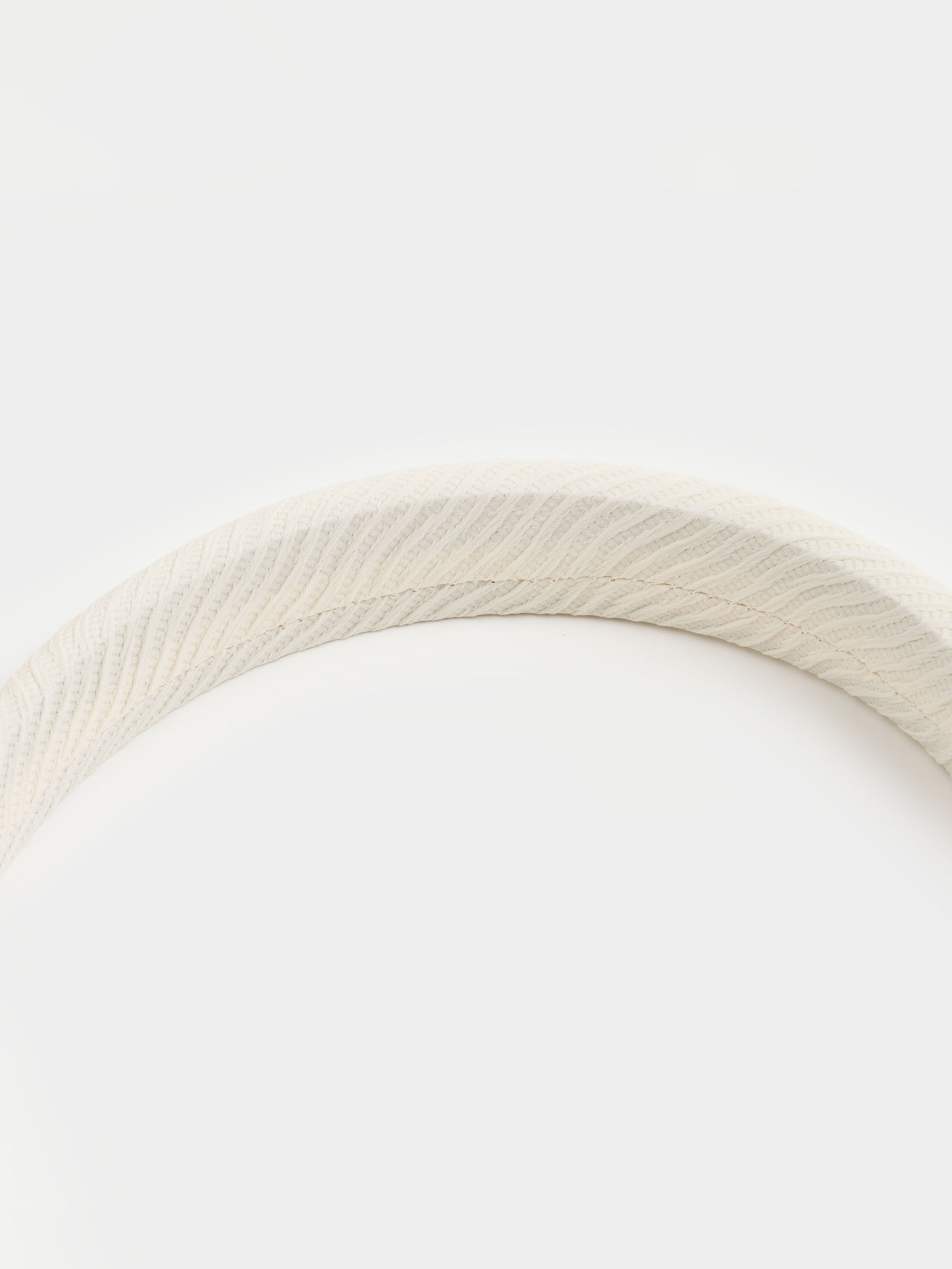 Hair band, 14x16 cm, Polyester / plastic, Beige, Lines, Basic, image-4