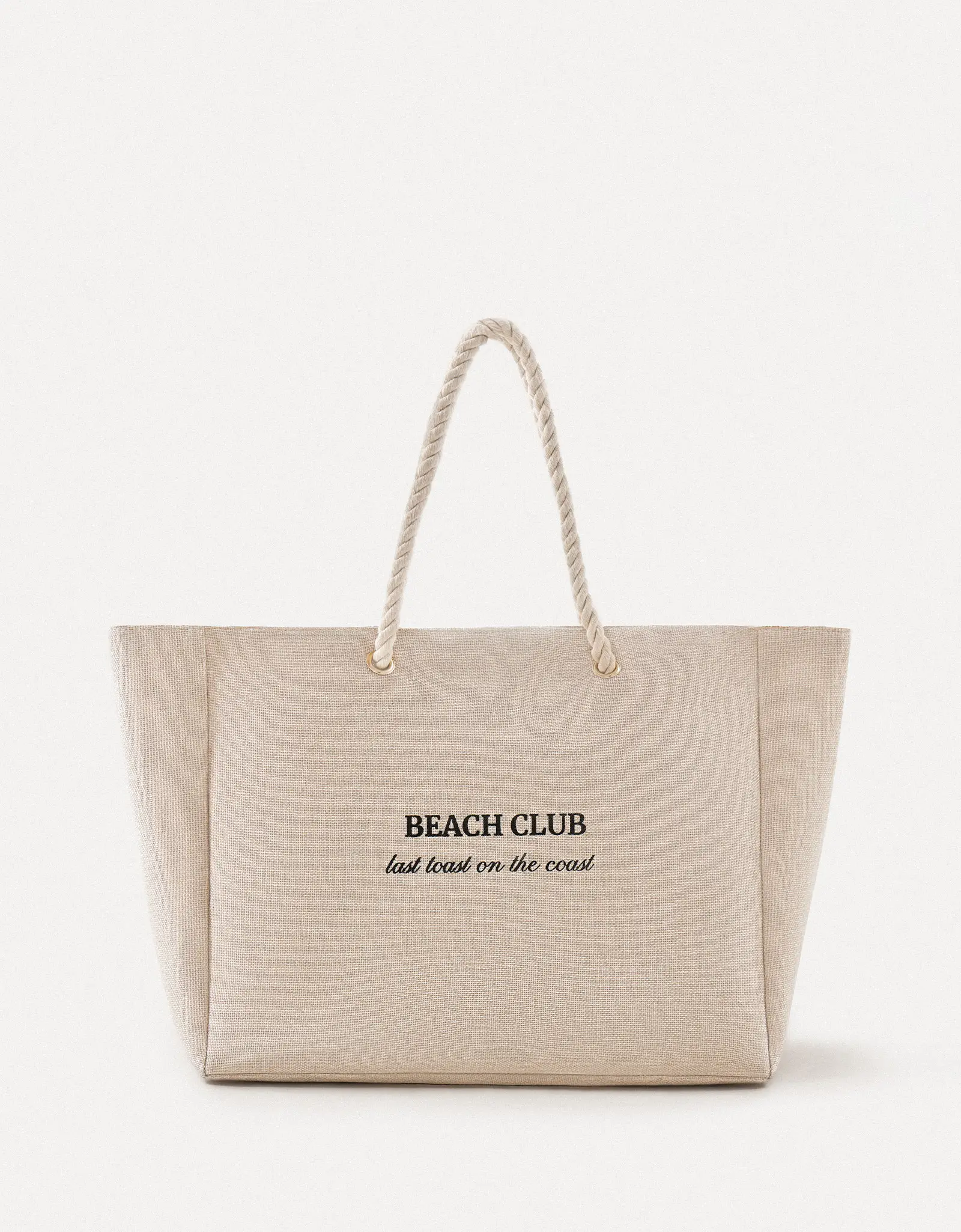 Women's bag, 44x35 cm, polyester, beige, Beach Club, Coast