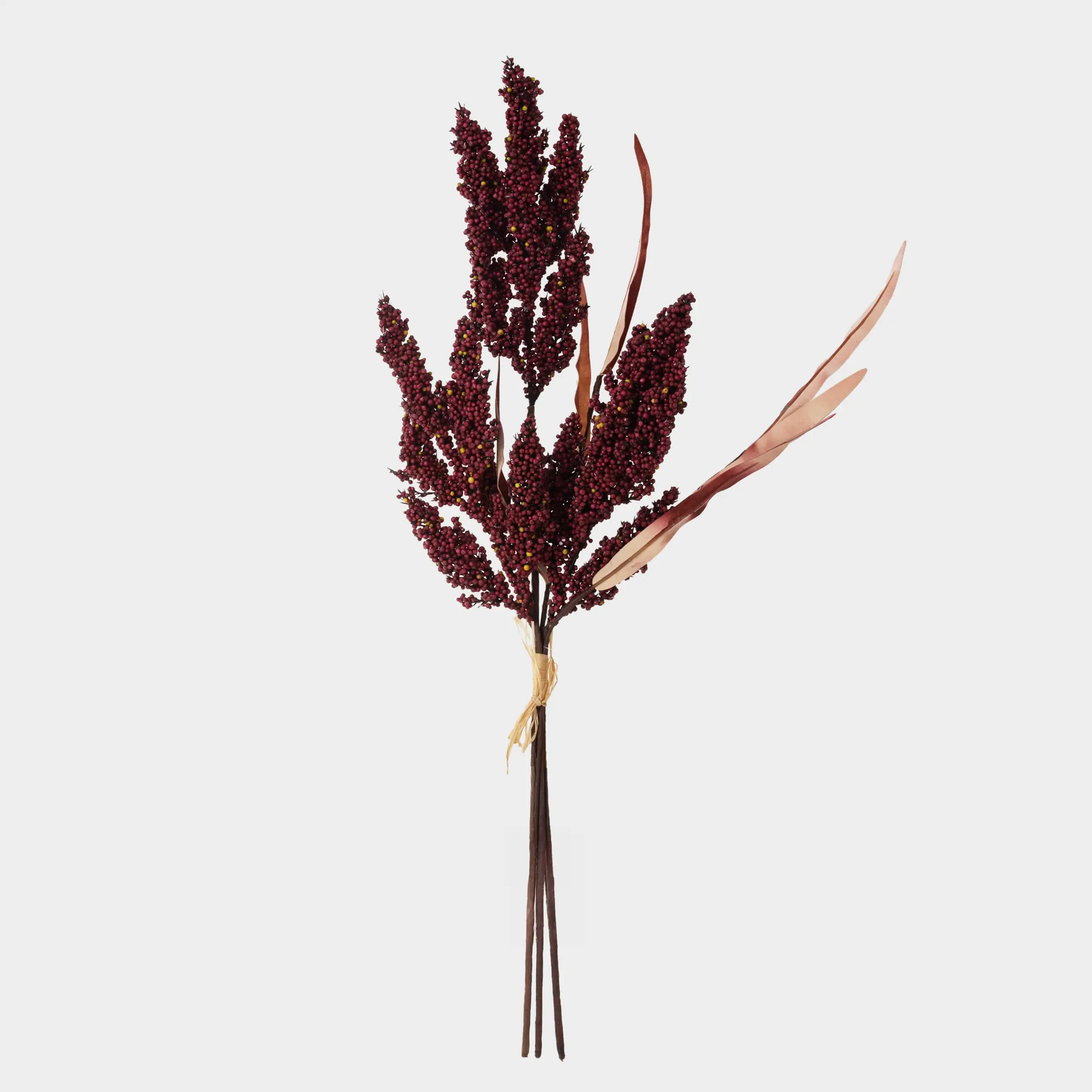 Decorative branch, 60 cm, plastic / paper, Red sorghum, Meadow