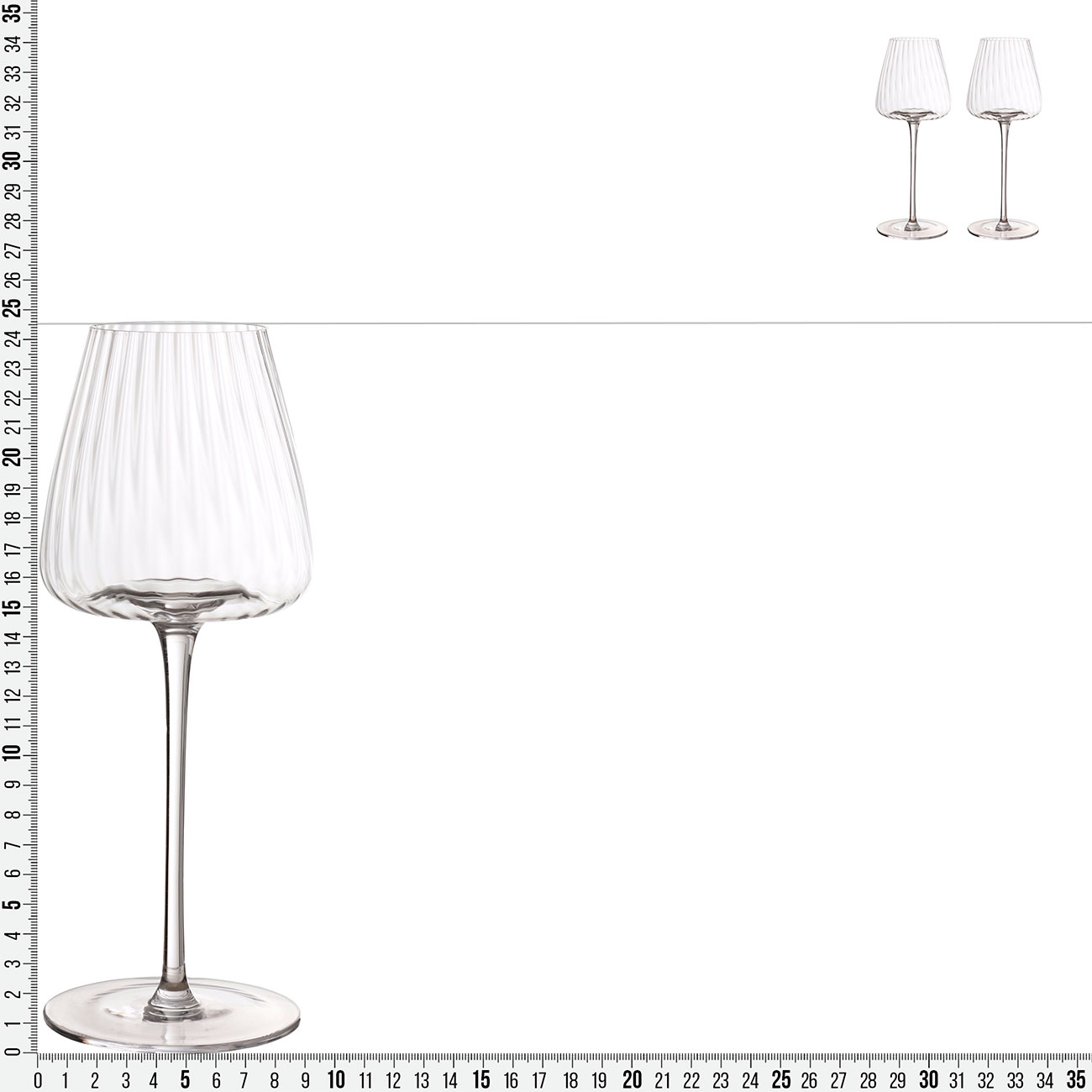 Drinking glass, 480 ml, 2 pcs, glass, Sorento R, image-2