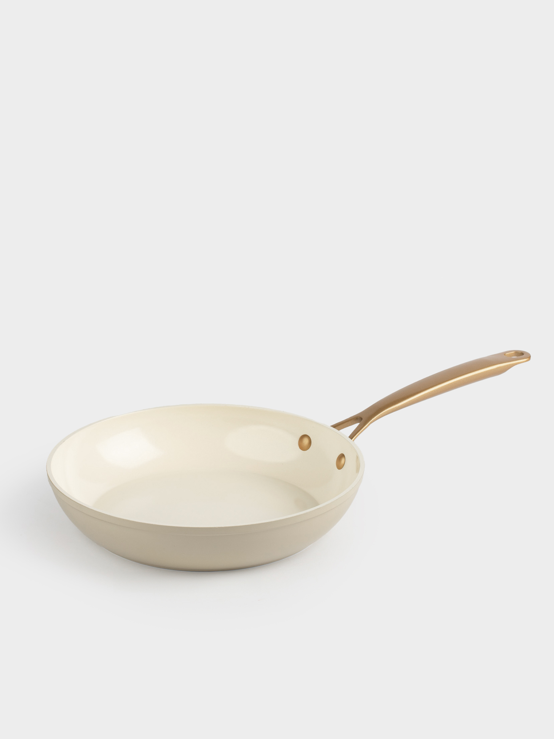 Frying pan, 24 cm, coated, aluminum, milky, Piatto gold, image-0