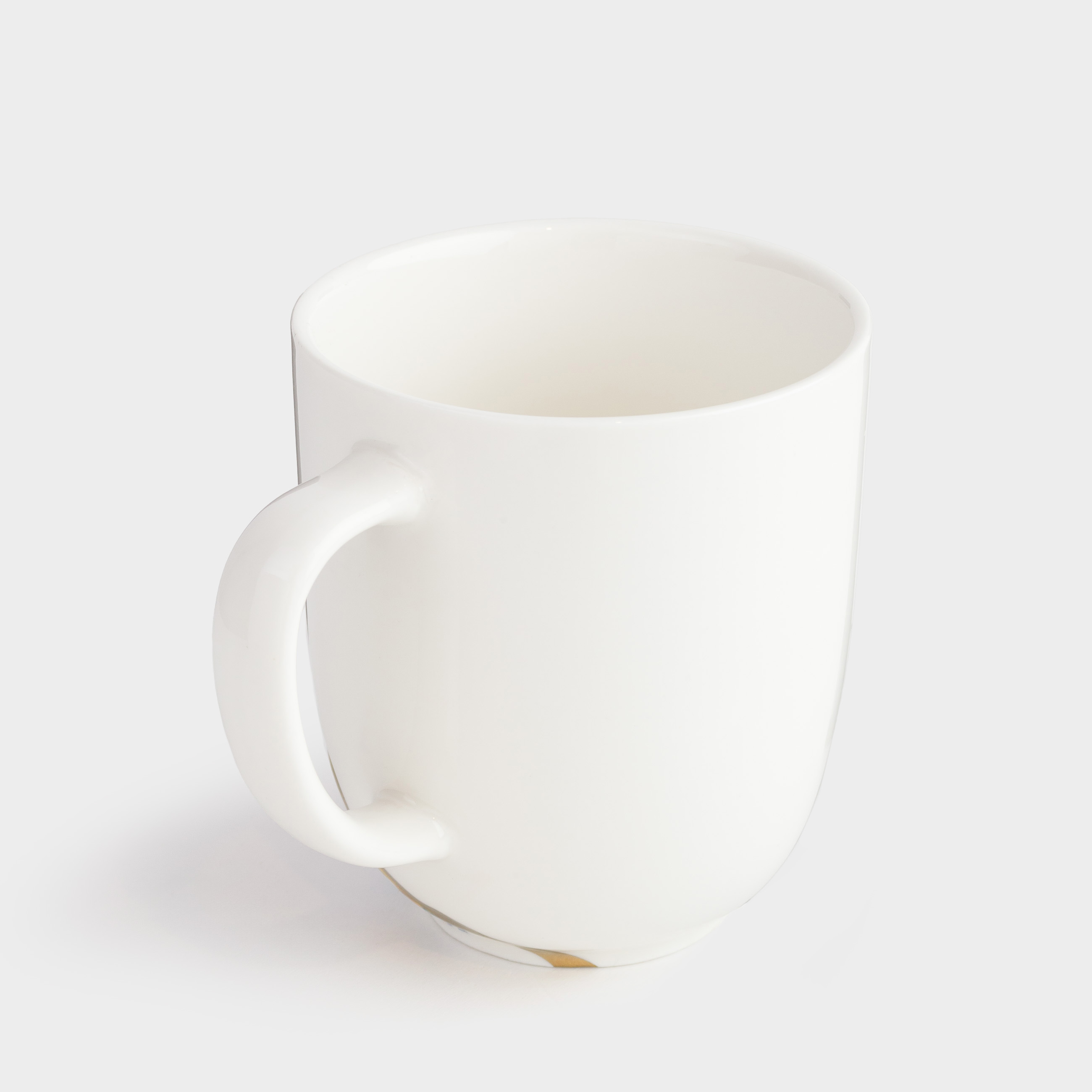 Mug, 350 ml, porcelain N, white and gold, Kintsugi, Kintsugi
