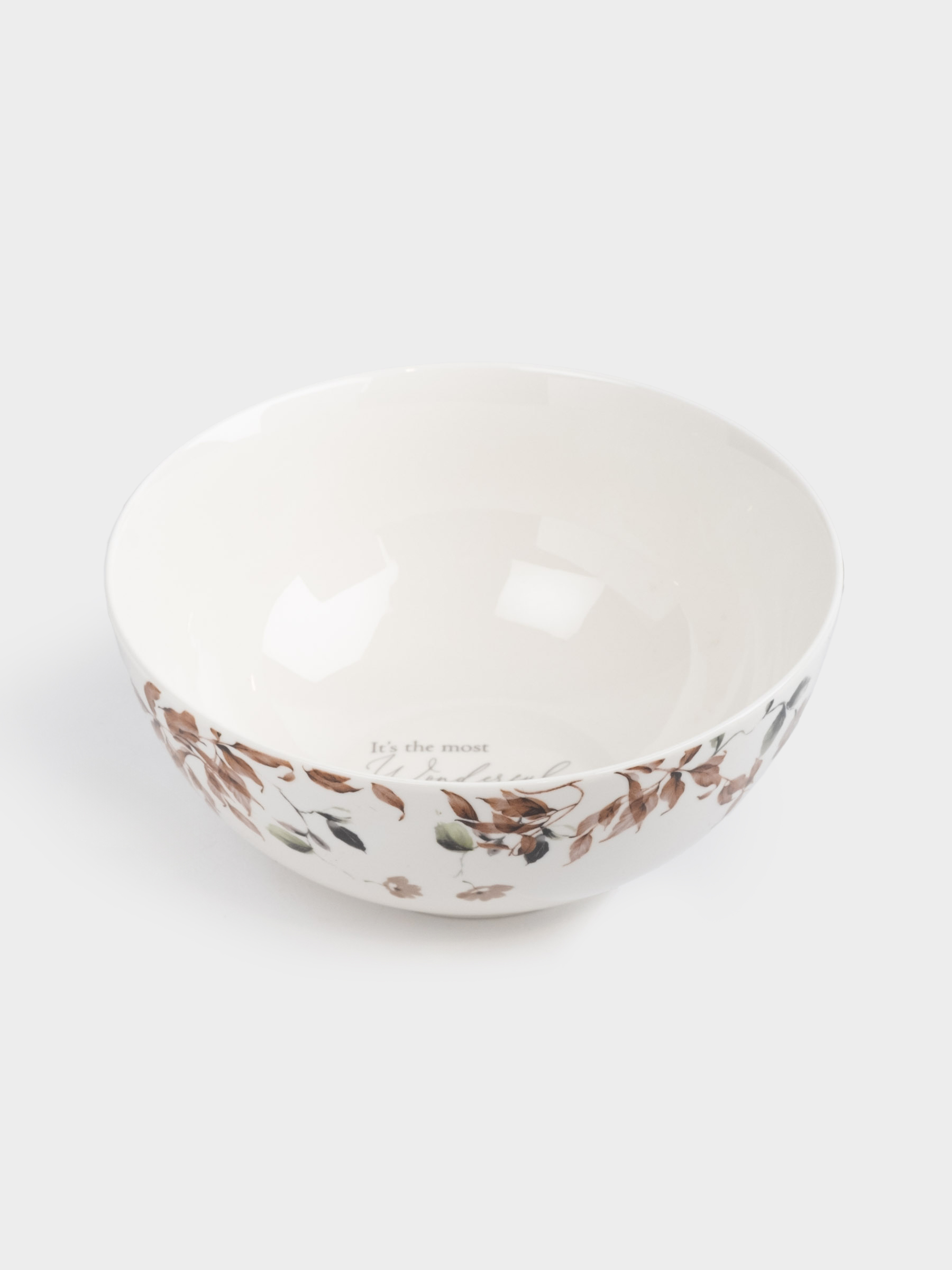 Salad bowl, 16x7 cm, 700 ml, porcelain N, Autumn flowers, Refined floral, image-1