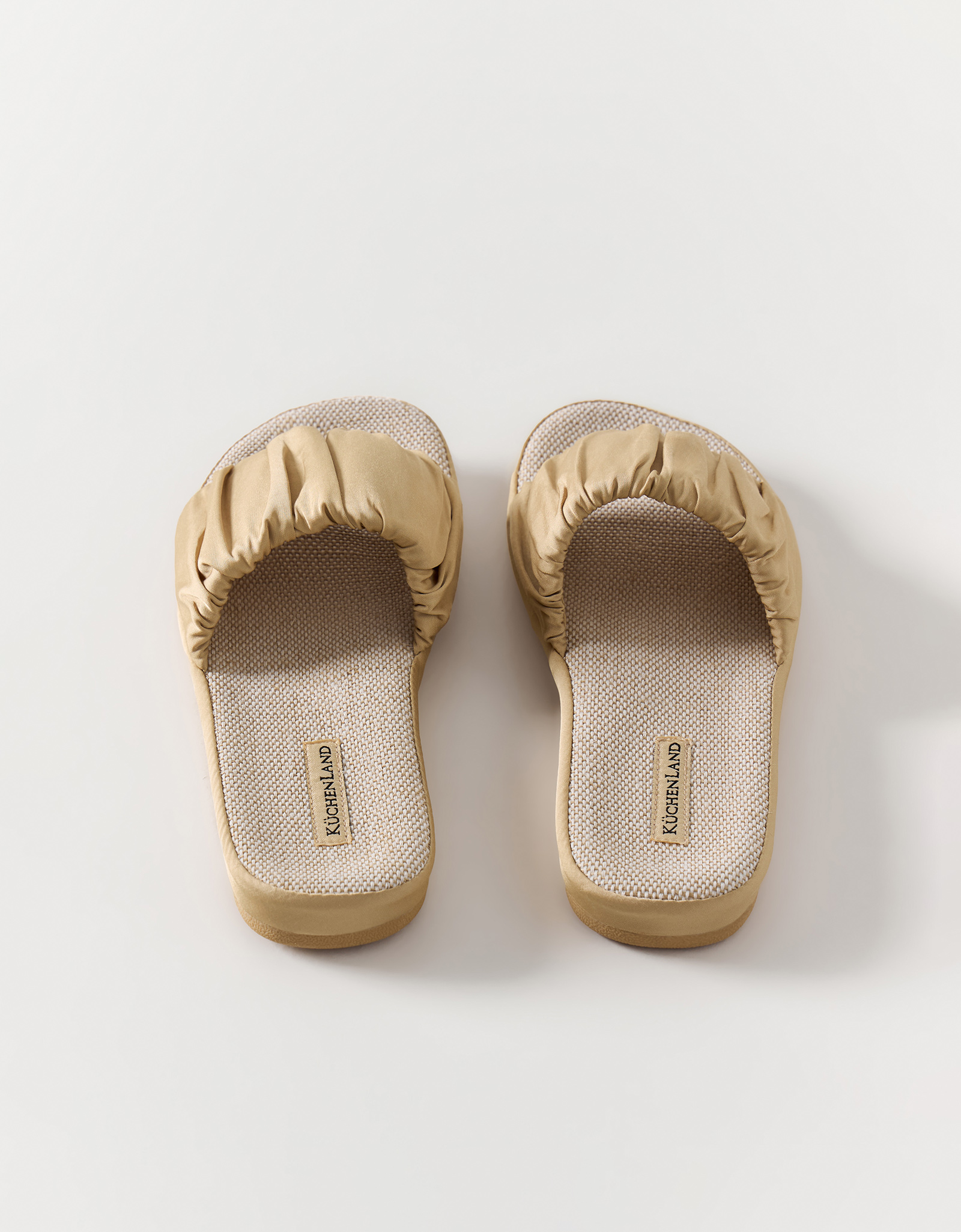 Women's slippers, homewear, size 36-37, polyester / cotton, beige, Everleigh, image-5