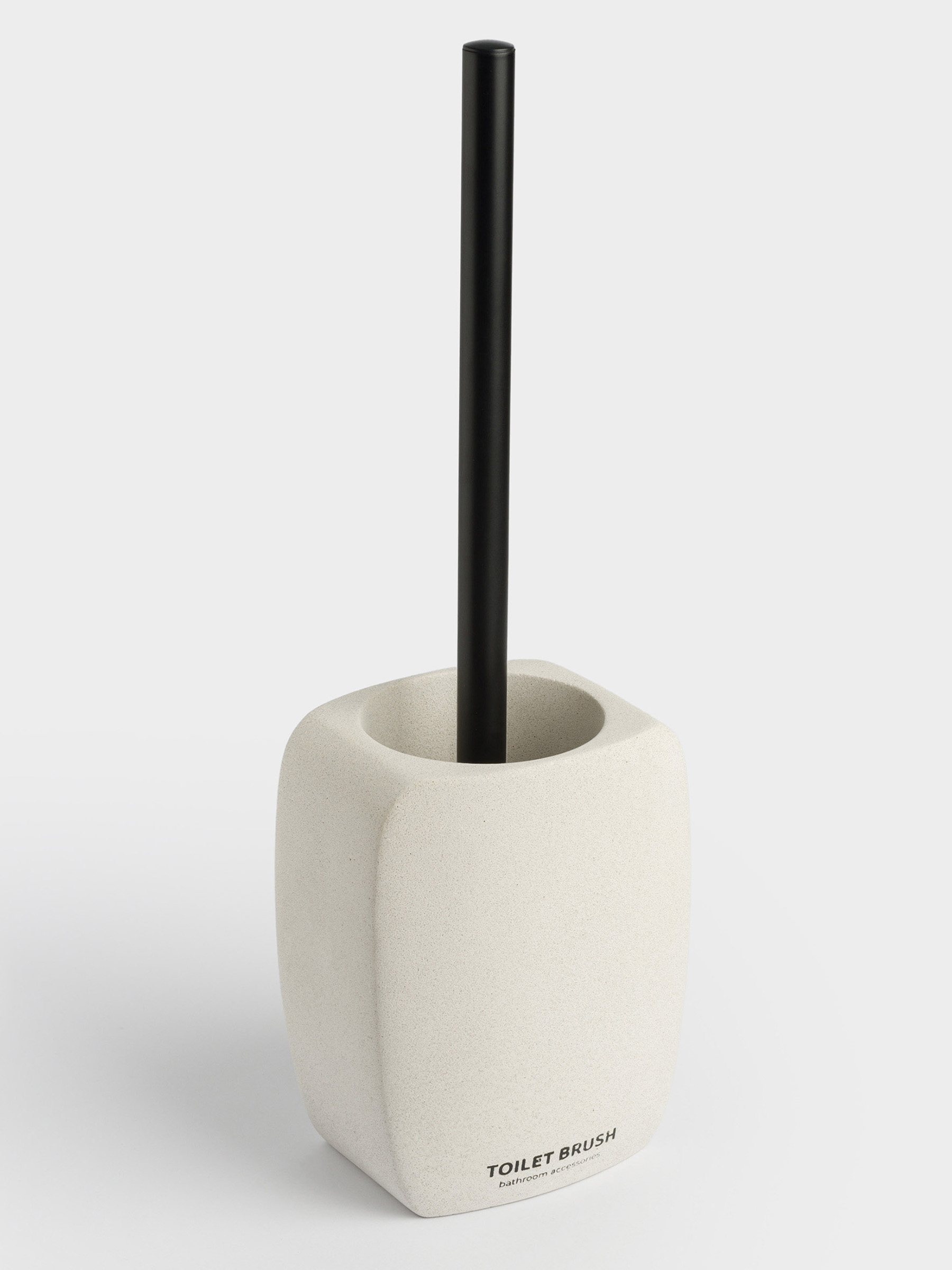Toilet brush, 35 cm, with stand, rubber / cement, sand, Severe