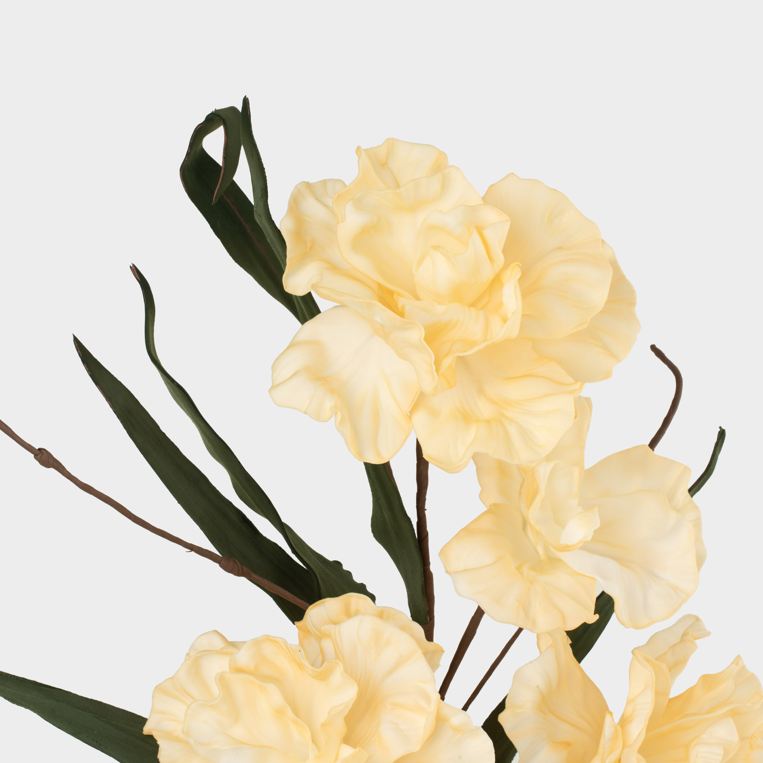 Decorative branch, 1 m, plastic / foam, Cream peonies, Flower garden, image-4