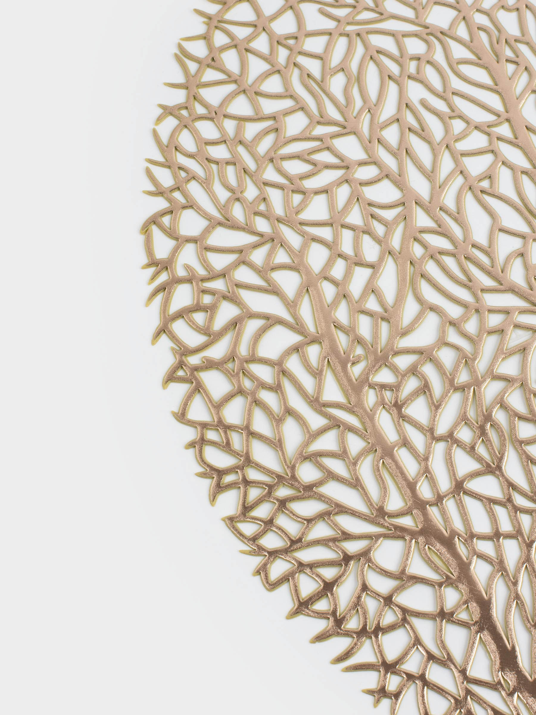 Napkin for appliances, 38 cm, PVC, round, golden, Wood, Azhur Grid, image-3