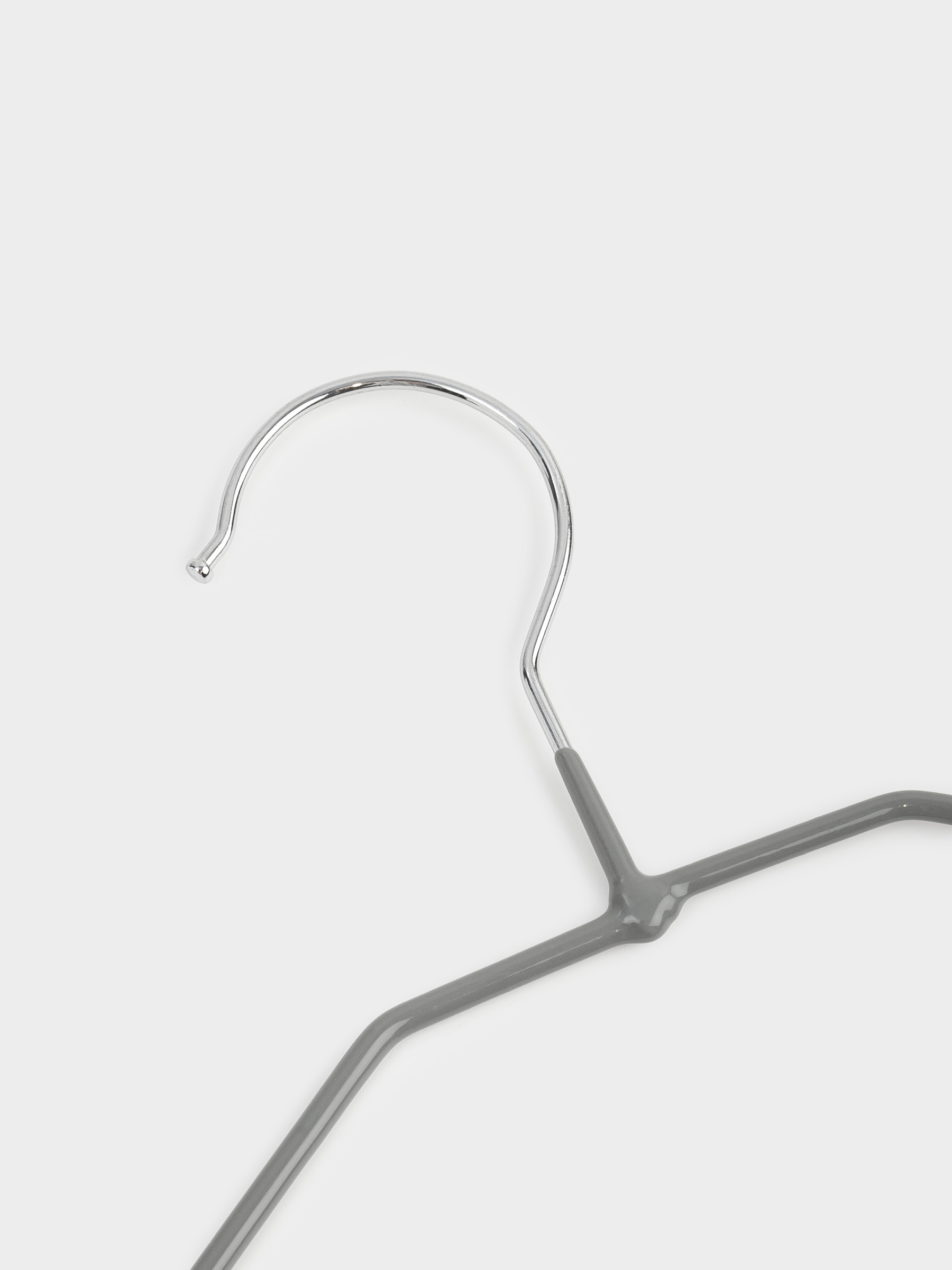 Hanger, 28 cm, 5 pcs, children's, metal coated, gray, Colorful house