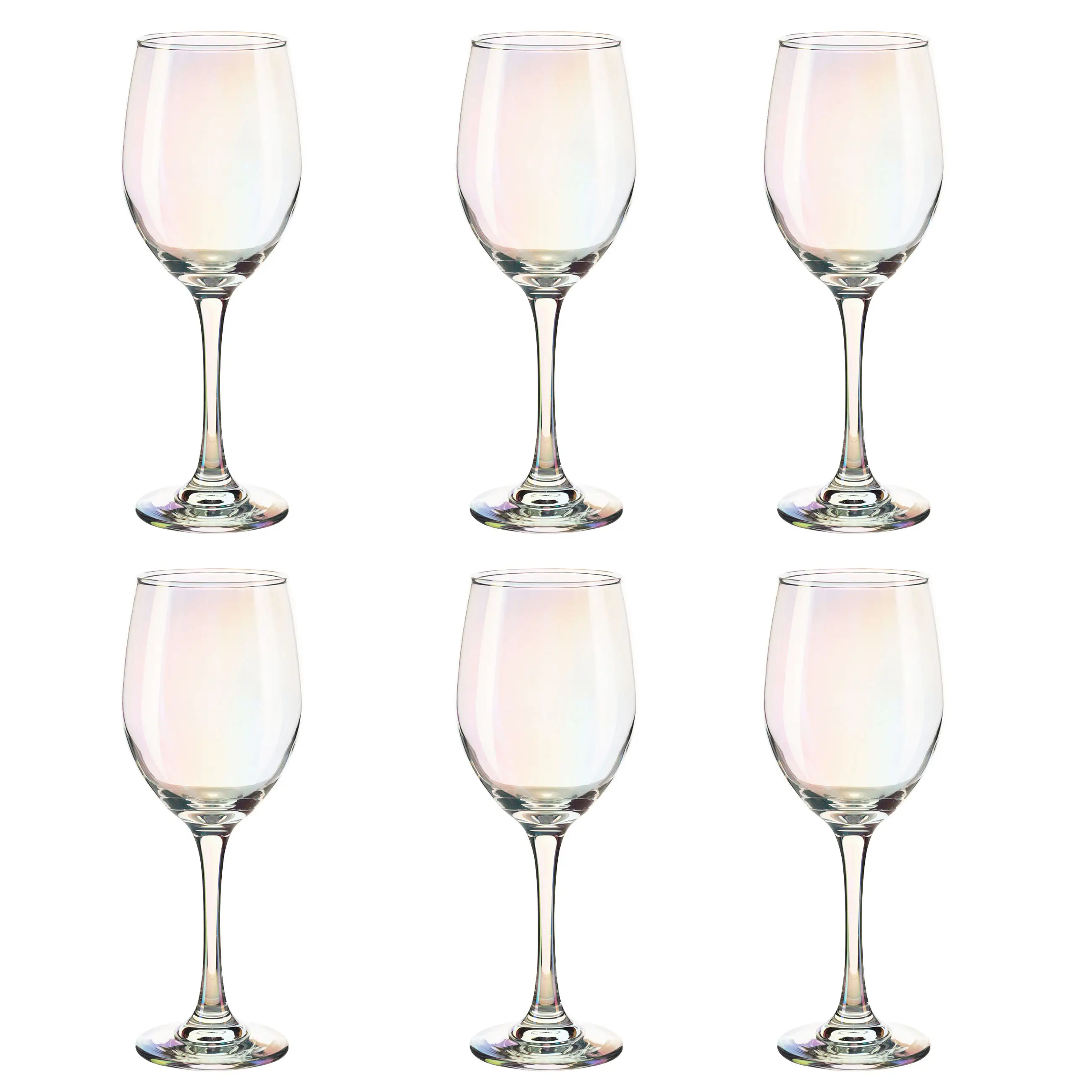 Red wine glass, 420 ml, 6 pcs, glass, mother of pearl, Floyd polar, image-0