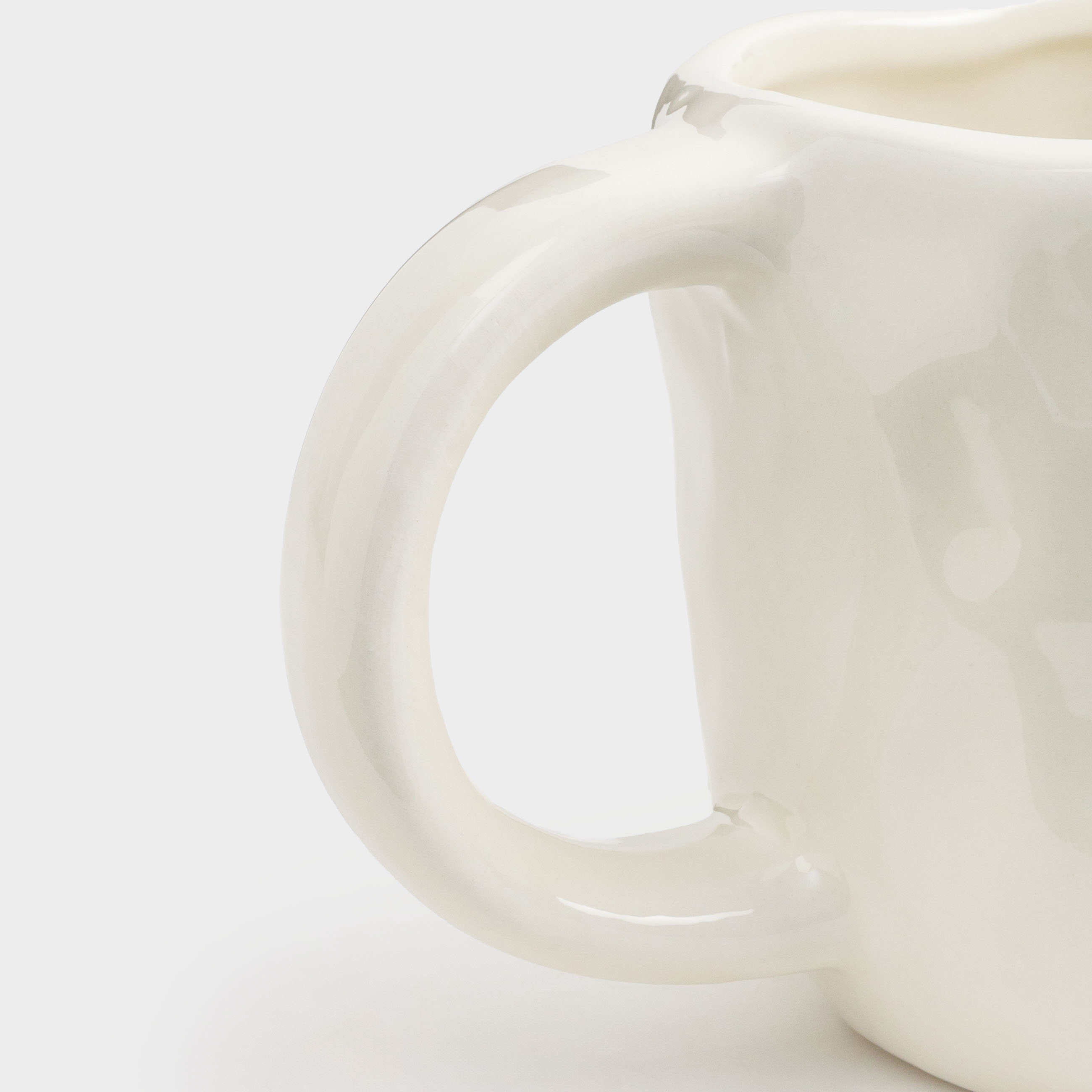 Mug, 440 ml, ceramic, milky, Crumpled effect, I got this, Crumple words           , image-3