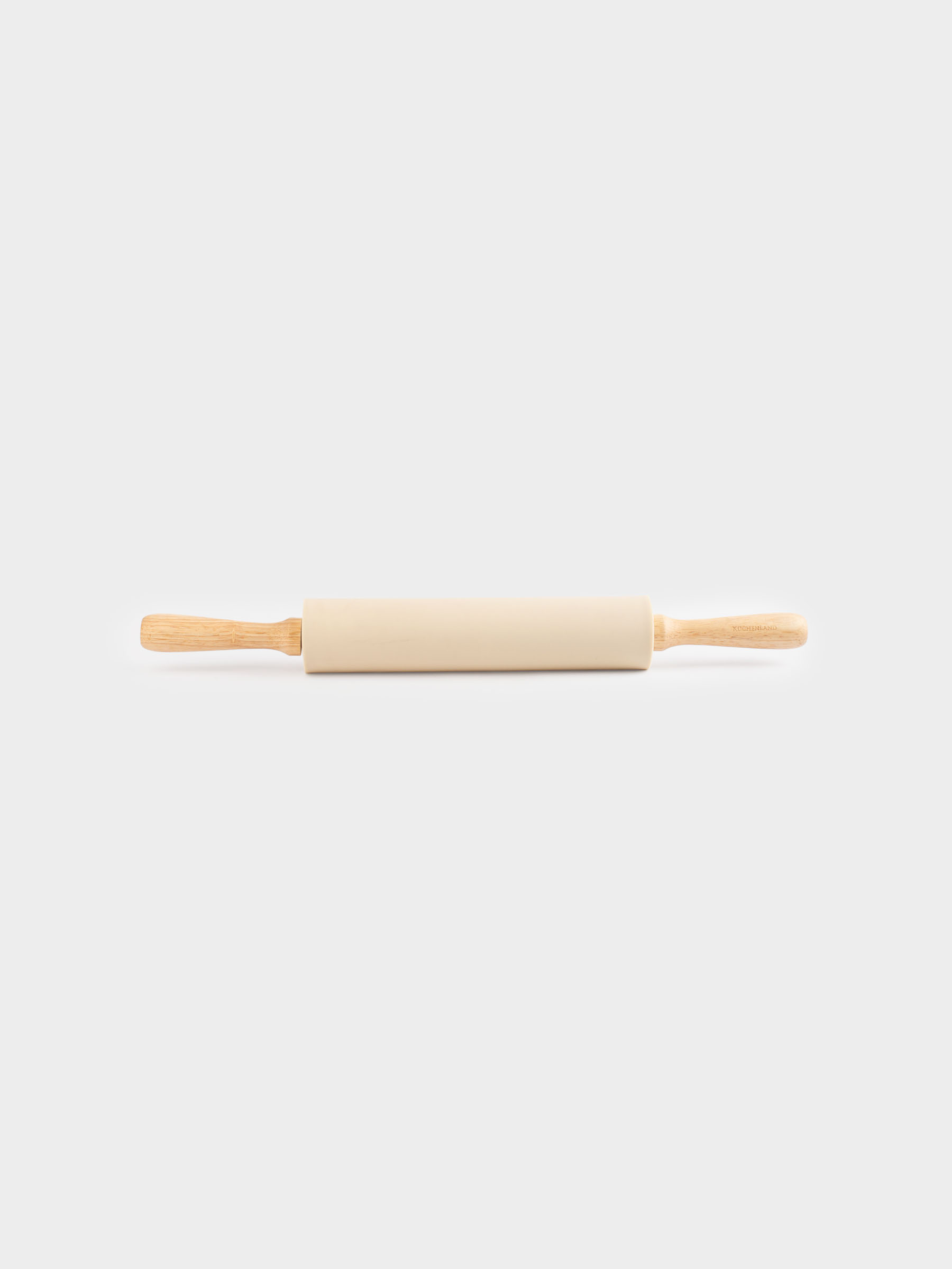 Rolling pin, 48 cm, silicone / wood, beige, Bakery, image-1