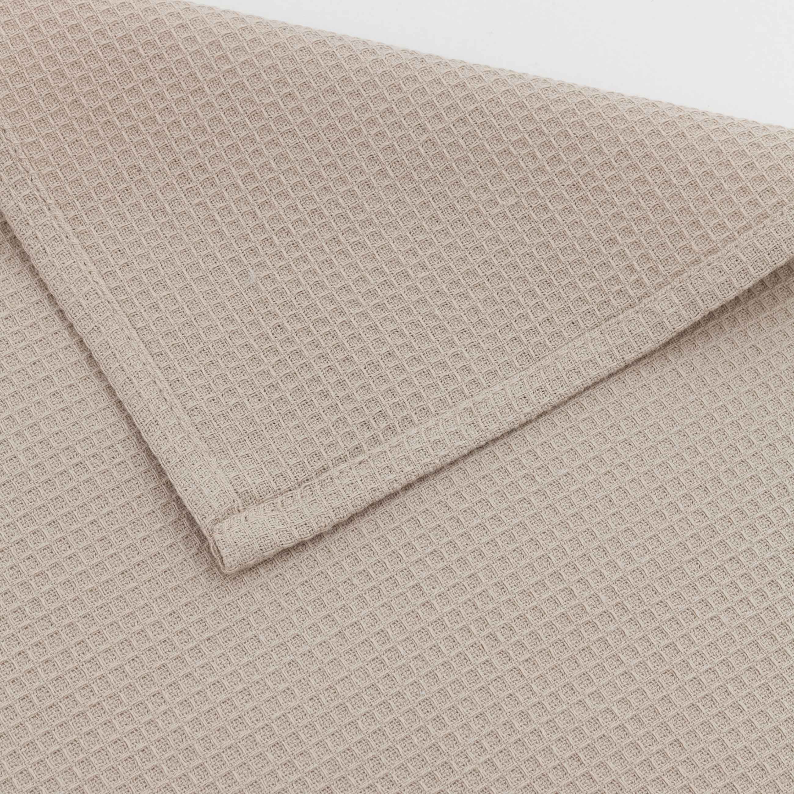 Kitchen towel, 40x60 cm, 3 pcs, cotton, menthol/brown / beige, Waffle