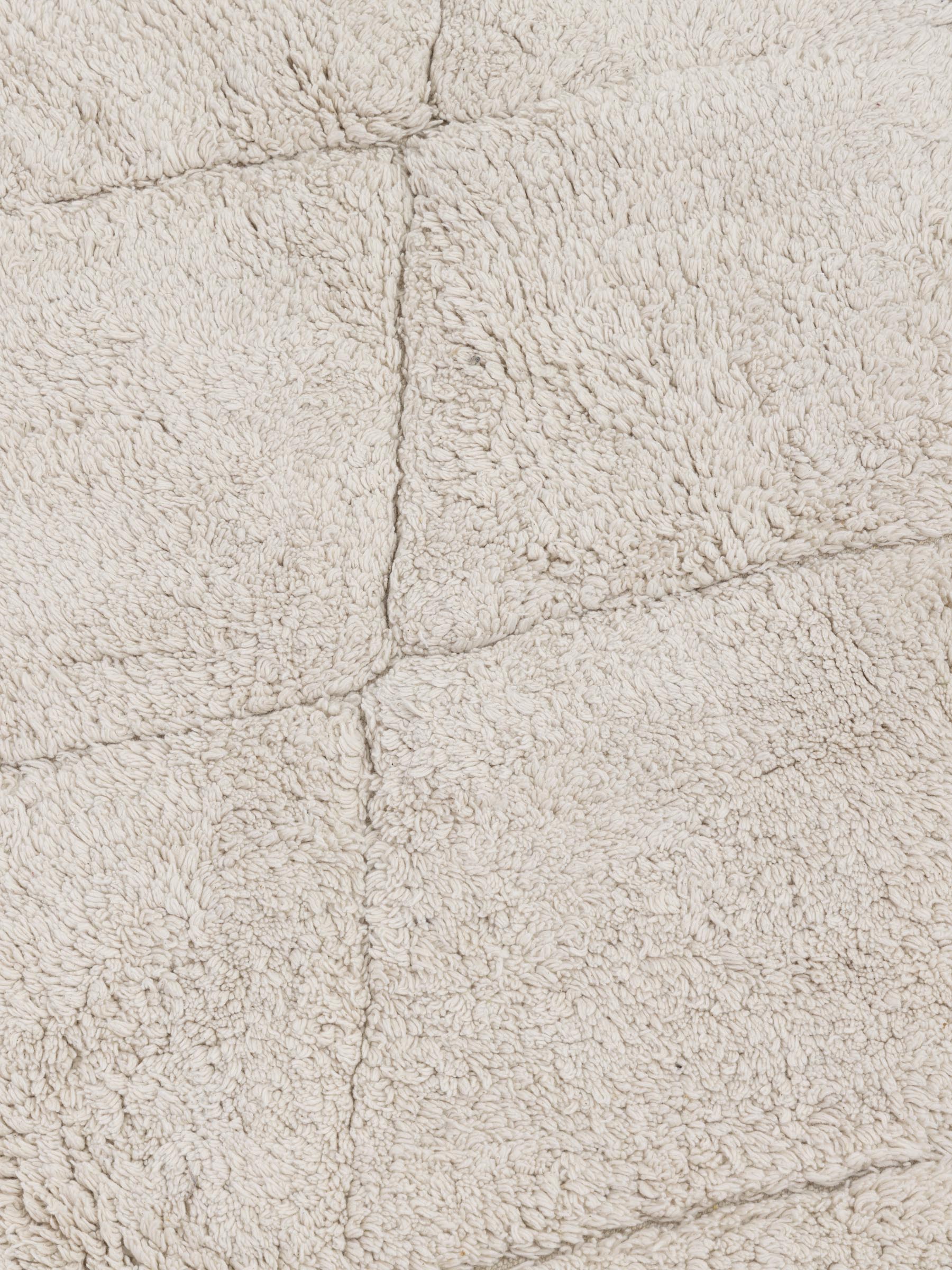 Rug, 60x120 cm, fringed, cotton, beige, Rhombuses, Neutral, image-3