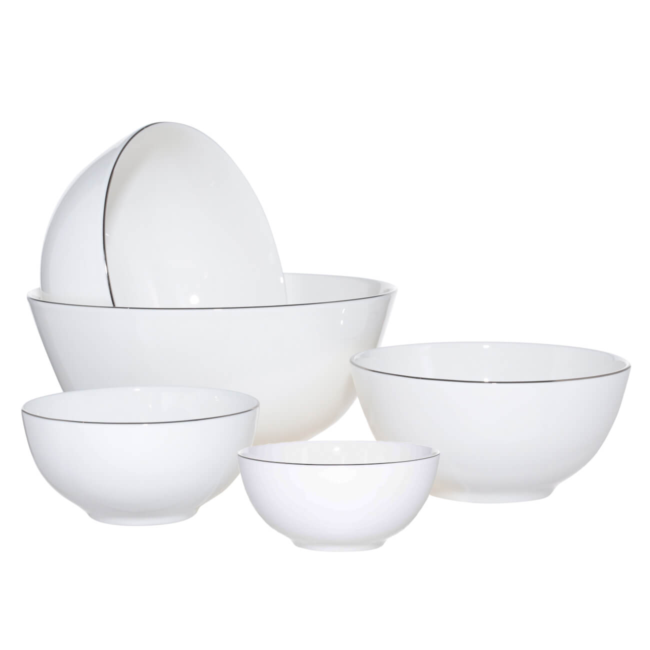 Salad bowl set, 5 pcs, porcelain F, Antarctica