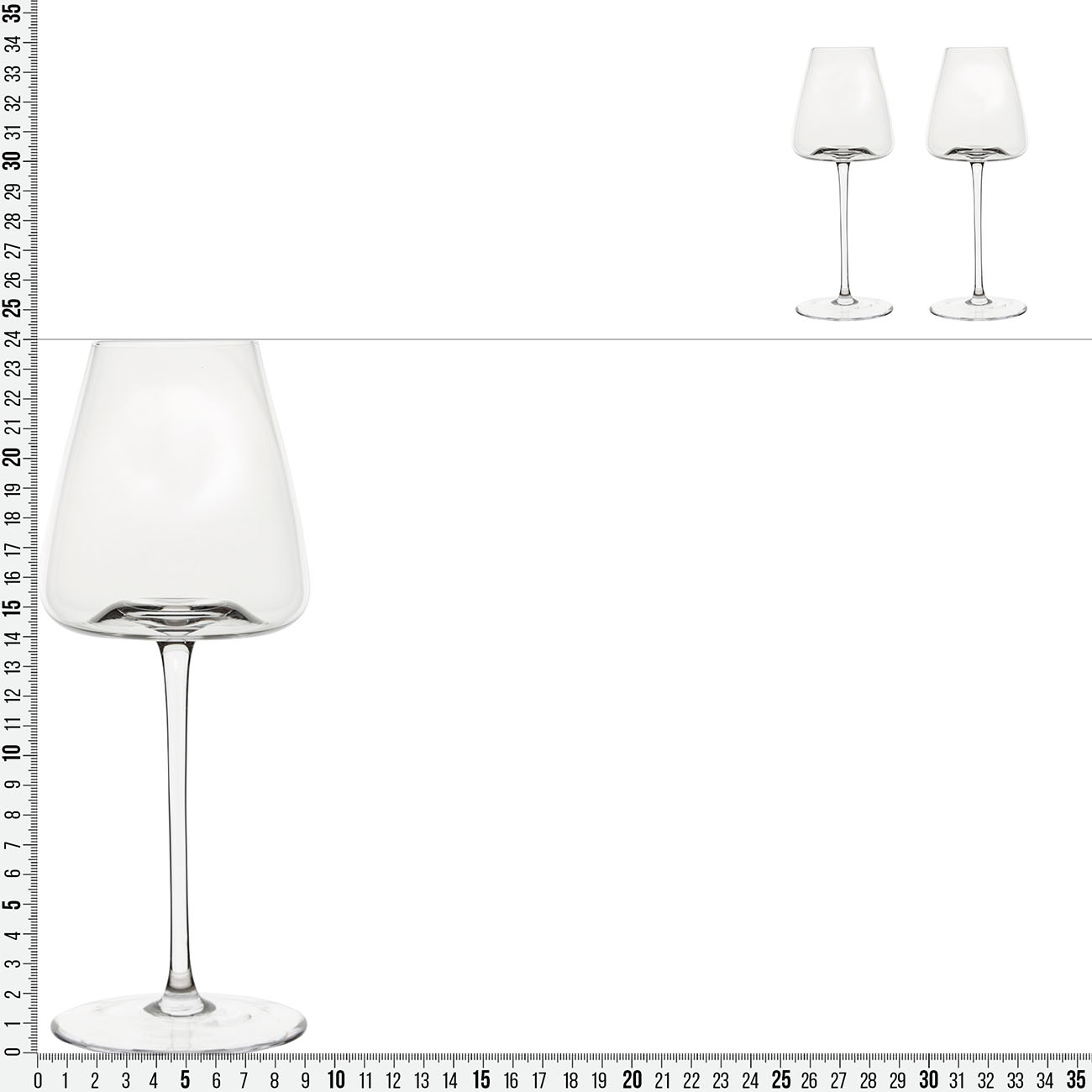 Red wine glass, 480 ml, 2 pcs, glass, Sorento