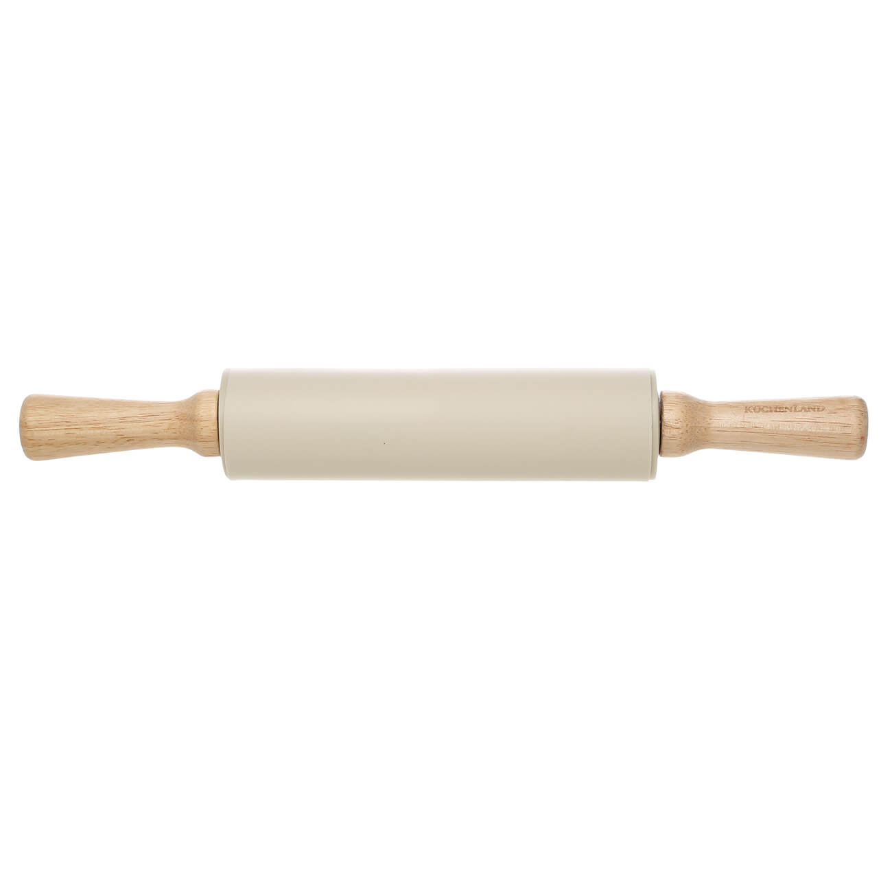 Rolling pin, 38 cm, silicone / wood, beige, Bakery