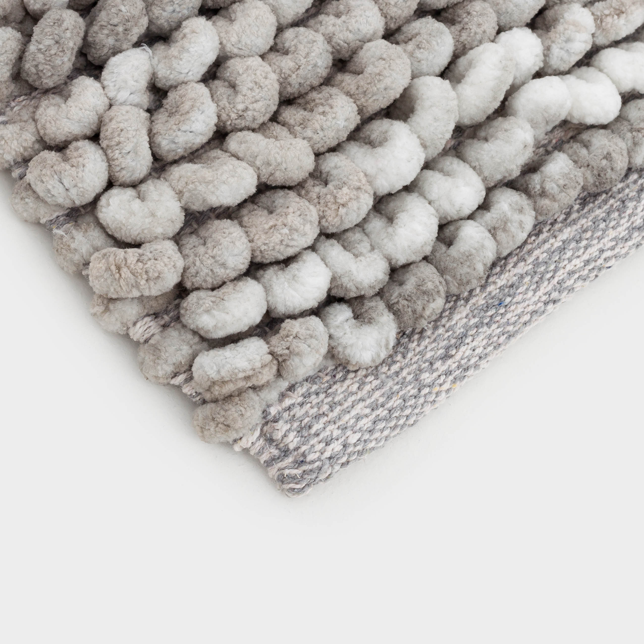 Mat, 50x80 cm, polyester/cotton, grey, Bubbles