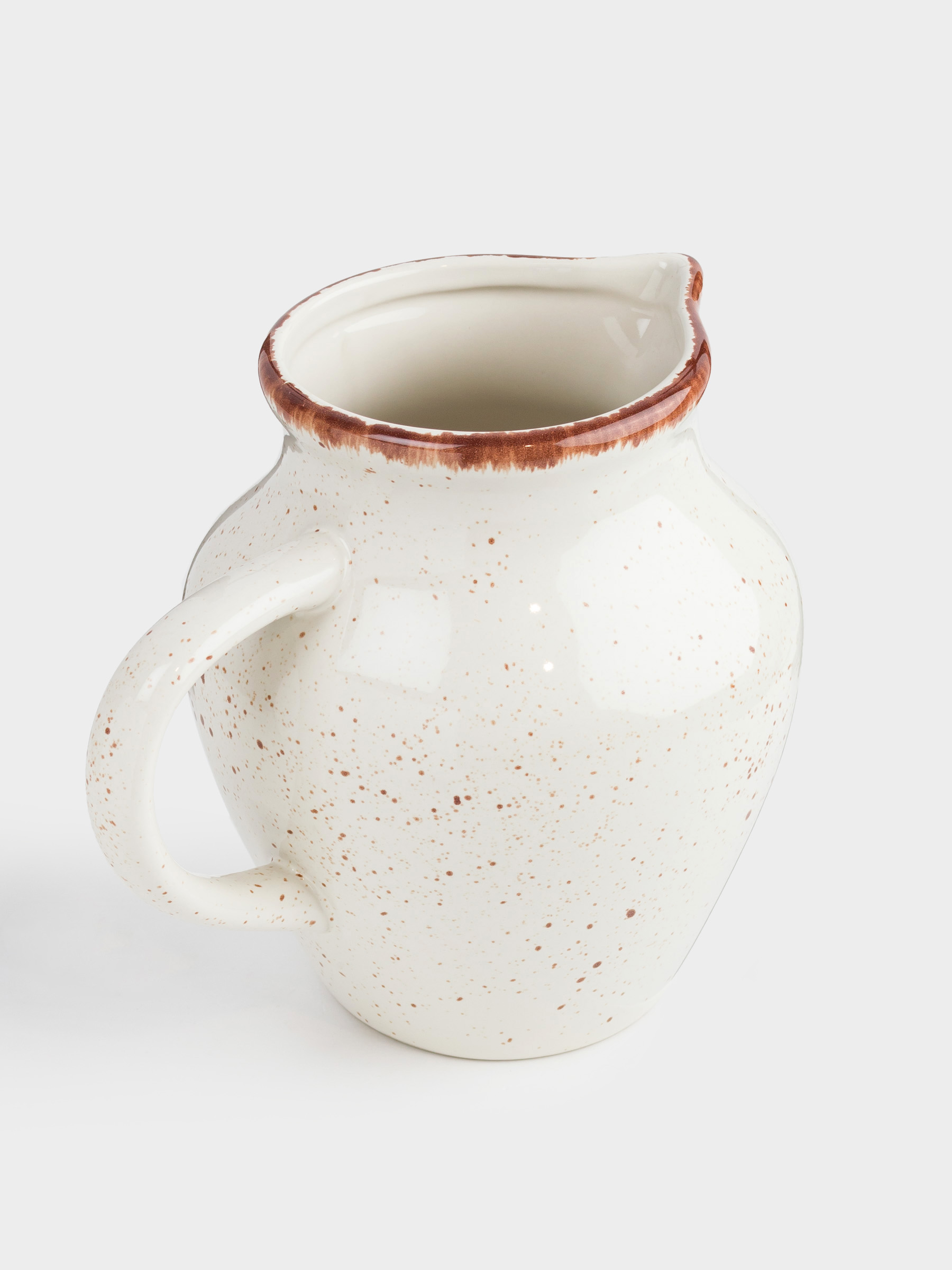 Jug, 1.4 l, ceramic, beige, Speckled, Speckled, image-1