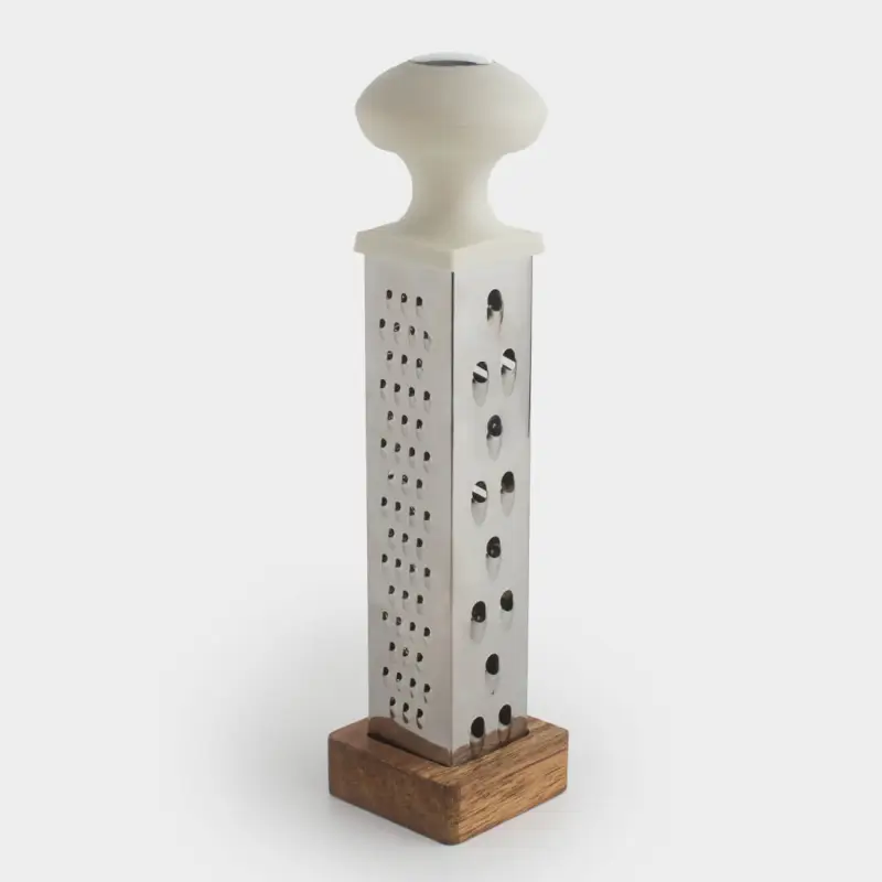 Grater, 23 cm, on a stand, four-sided, steel / plastic / wood, Galori