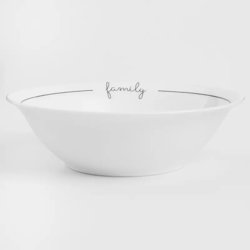 Salad bowl, 17x6 cm, 380 ml, porcelain N, white, Family, Scroll white