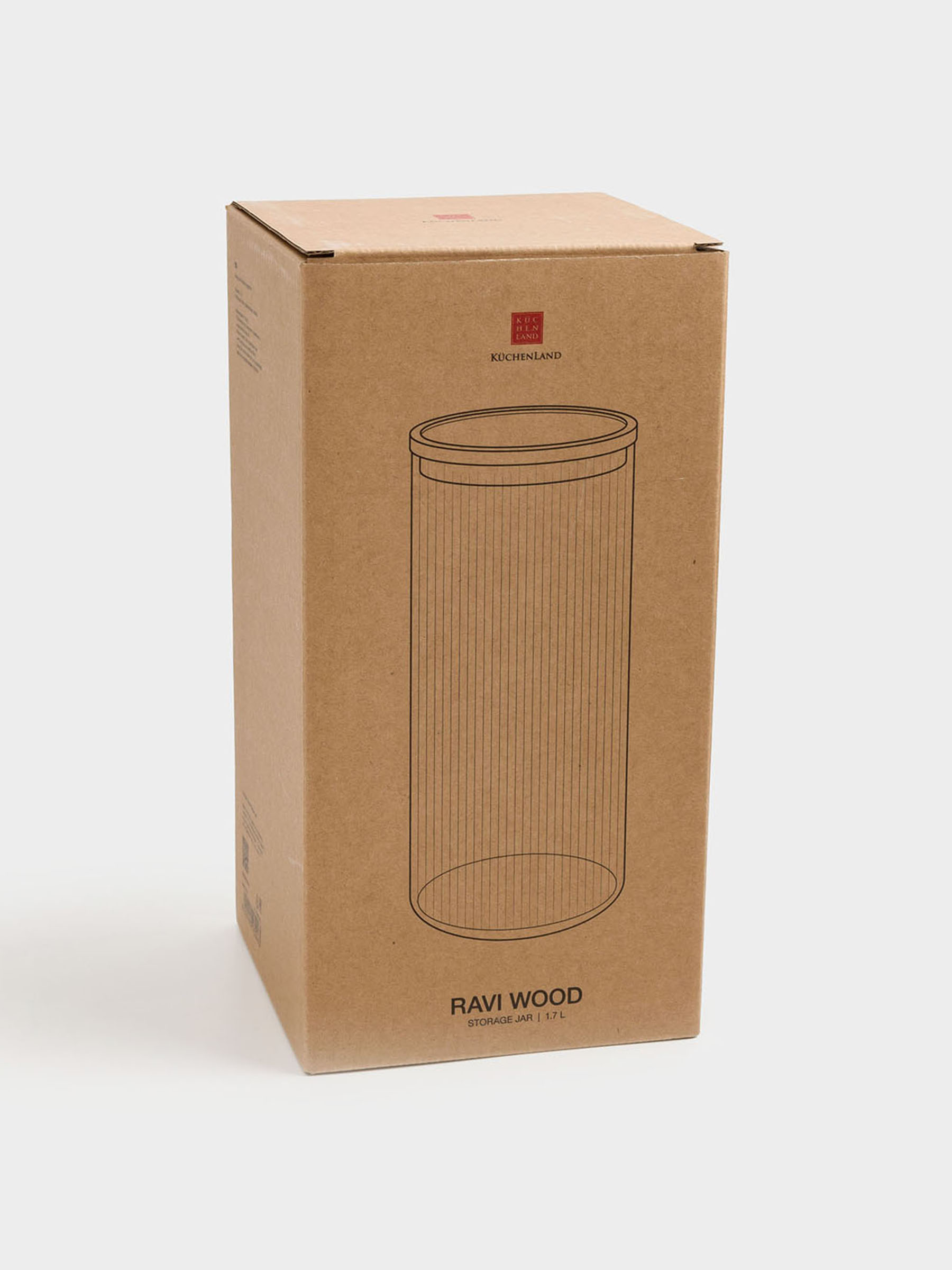 Can for bulk products, 1,7 l, glass B / wood, Ravi wood, image-8