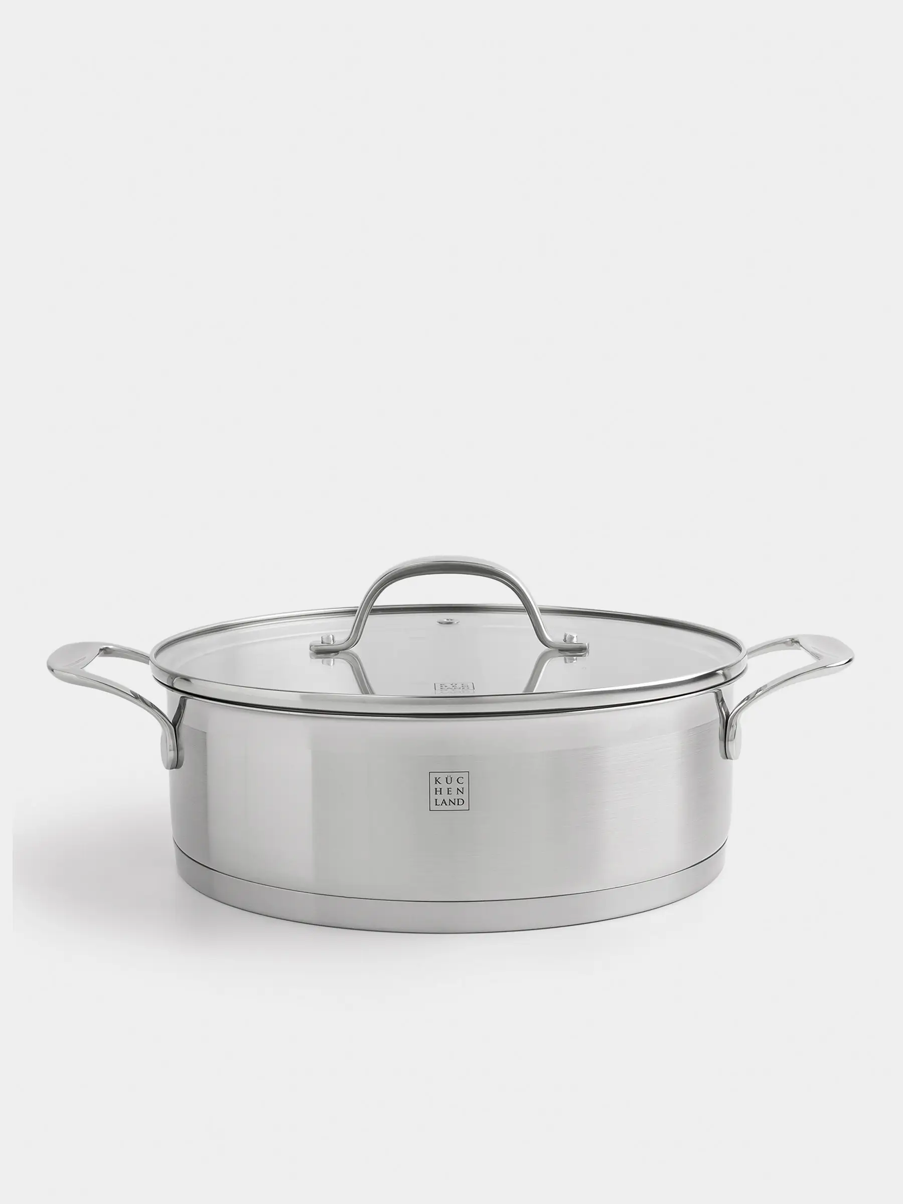 Saucepan, 24 cm, 3,5 l, with short handles and lid, Silver Stone