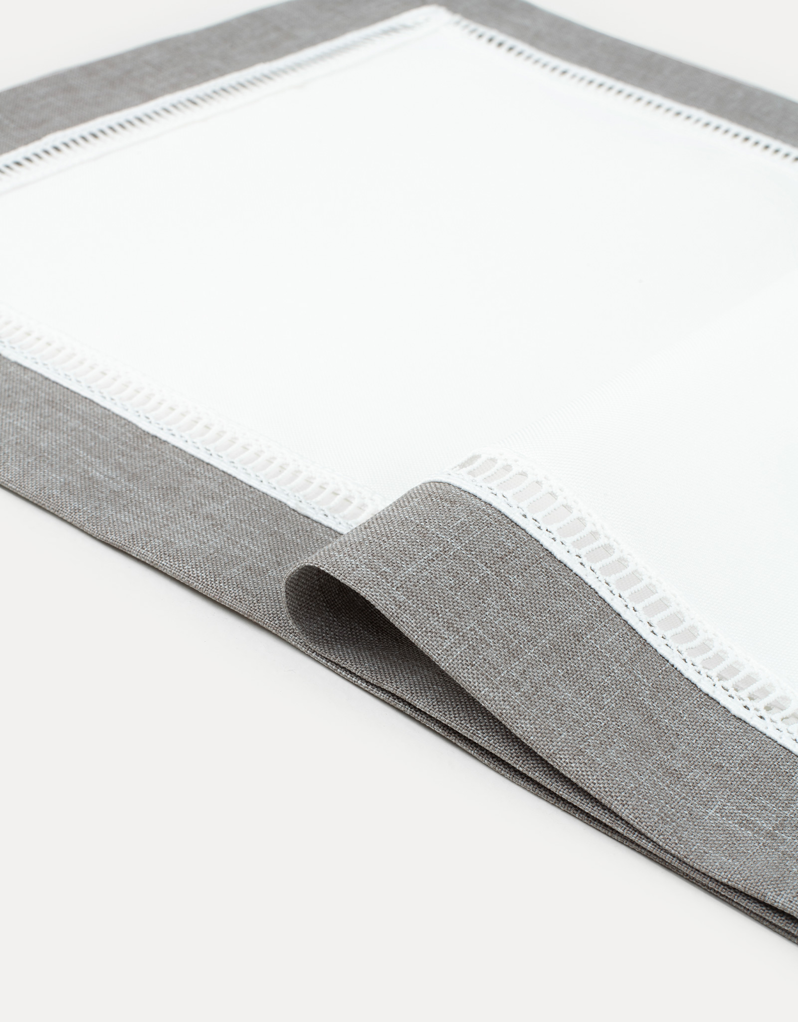 Table runner, 40x160 cm, polyester, white-gray, milkyy way
