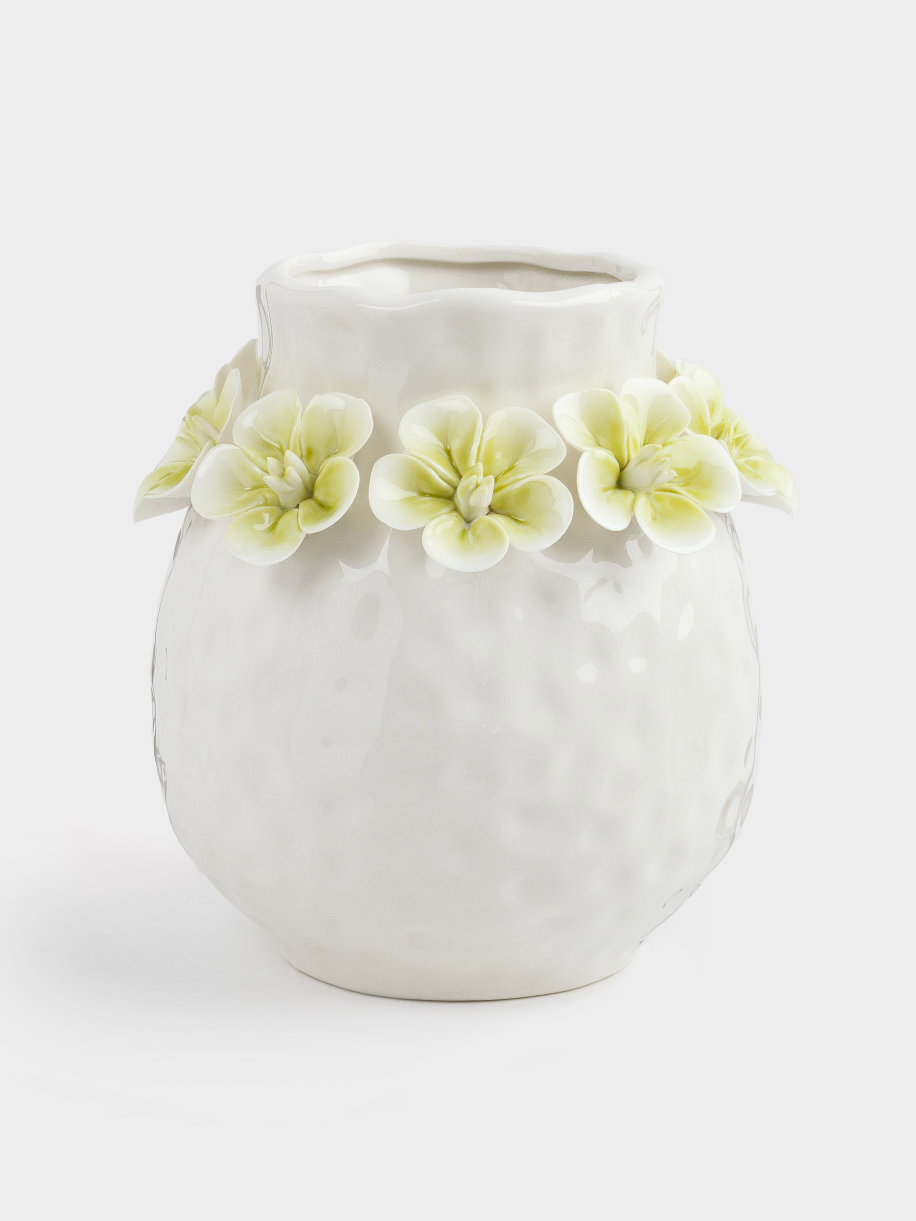 Flower vase, 20 cm, decorative, porcelain P, beige-green, Flowers, Bloome, image-0
