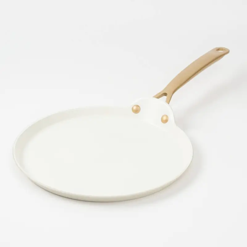 Pancake pan, 24 cm, coated, aluminum, milky, Piatto gold