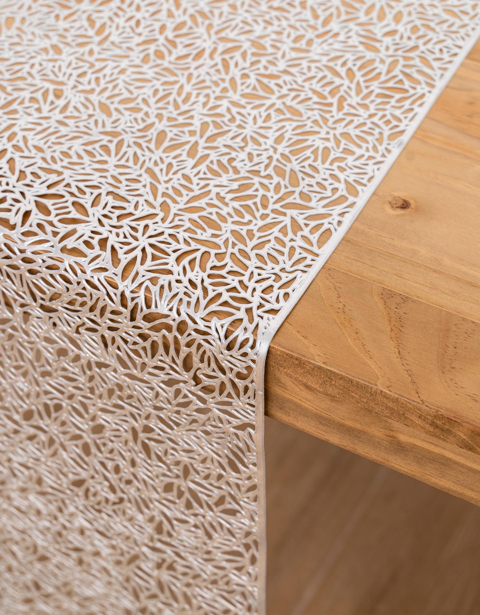 Table runner, 30x150 cm, PVC, silver, Azhur, image-4