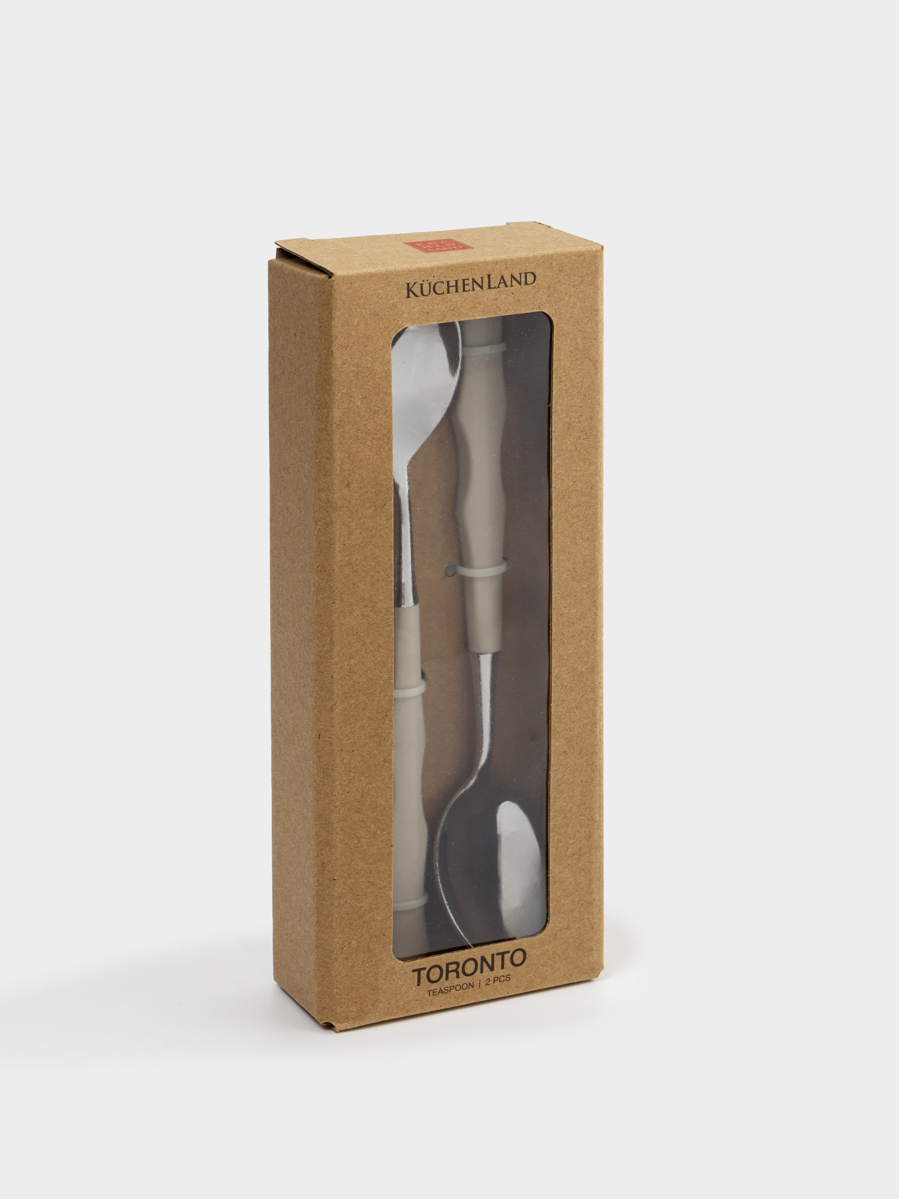 Tea spoon, 2 pcs, steel / plastic, beige, Bends, Toronto, image-5