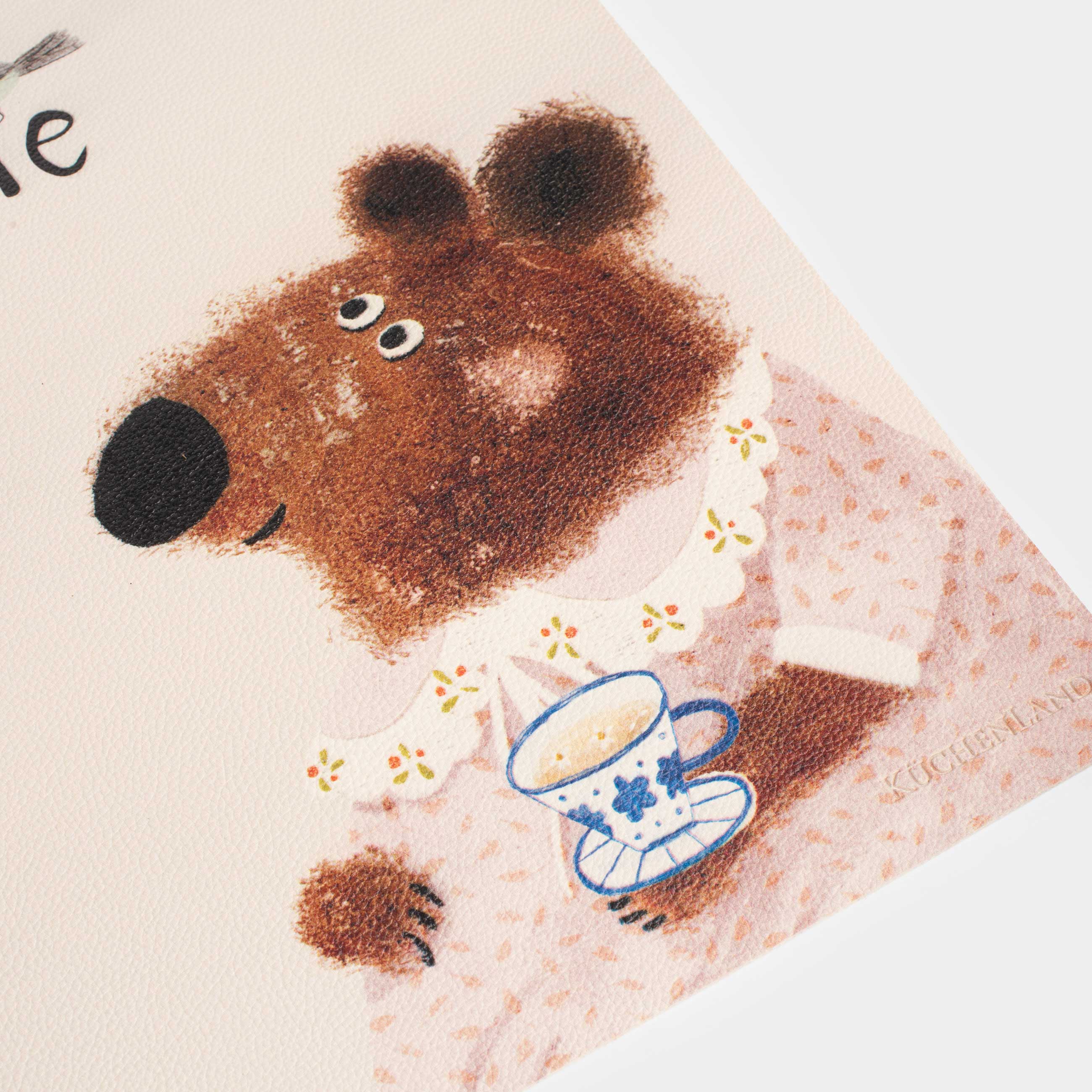 Placemat, 33x46 cm, PVC, rectangular, beige, Tasty time, Rock print, image-1