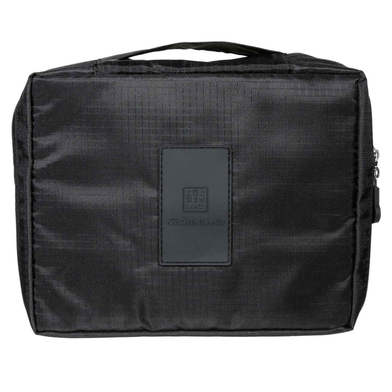 Travel cosmetic bag, 21x16 cm, polyester, black, Easy Travel