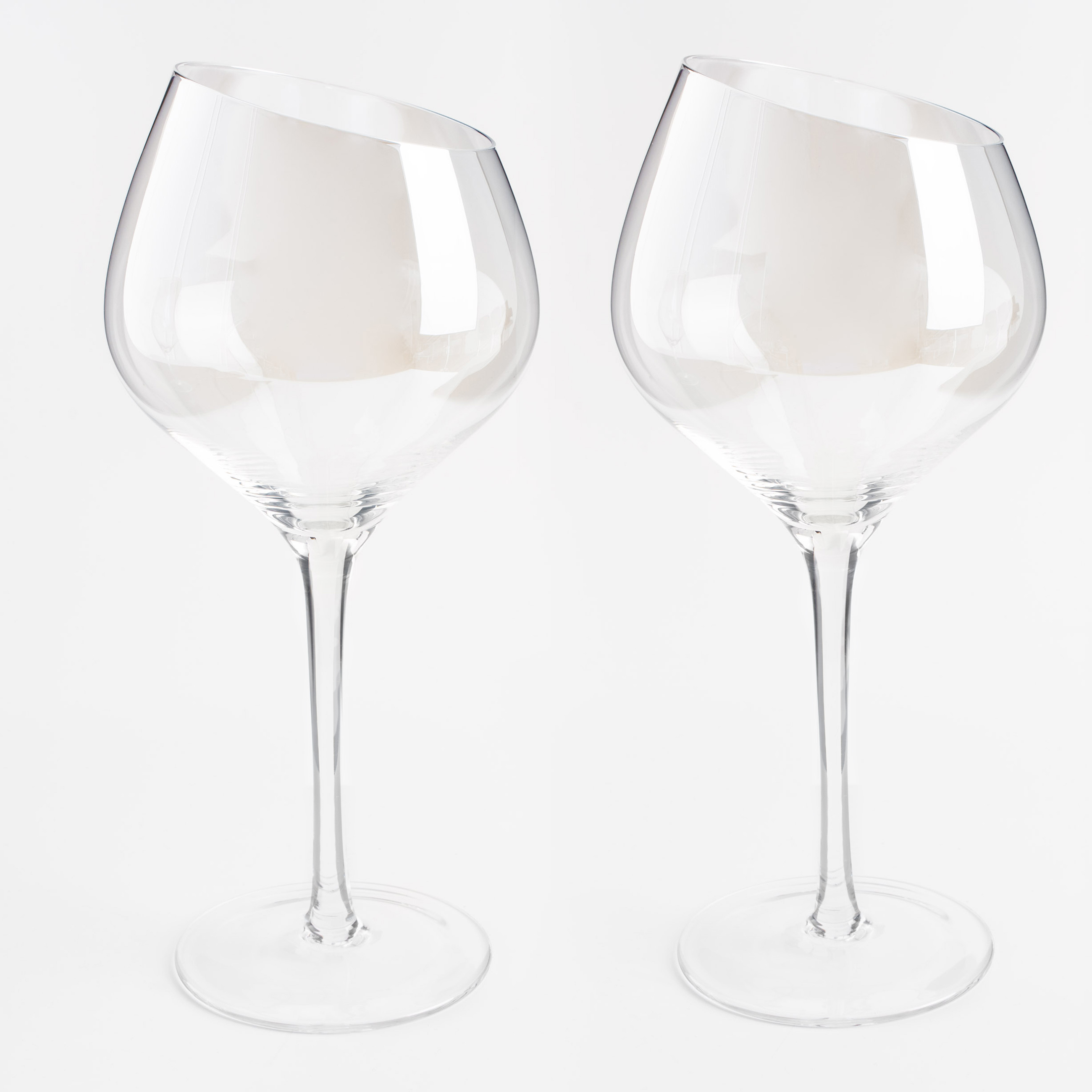 Red wine glass, 560 ml, 2 pcs, glass, mother of pearl, Charm L polar, image-0