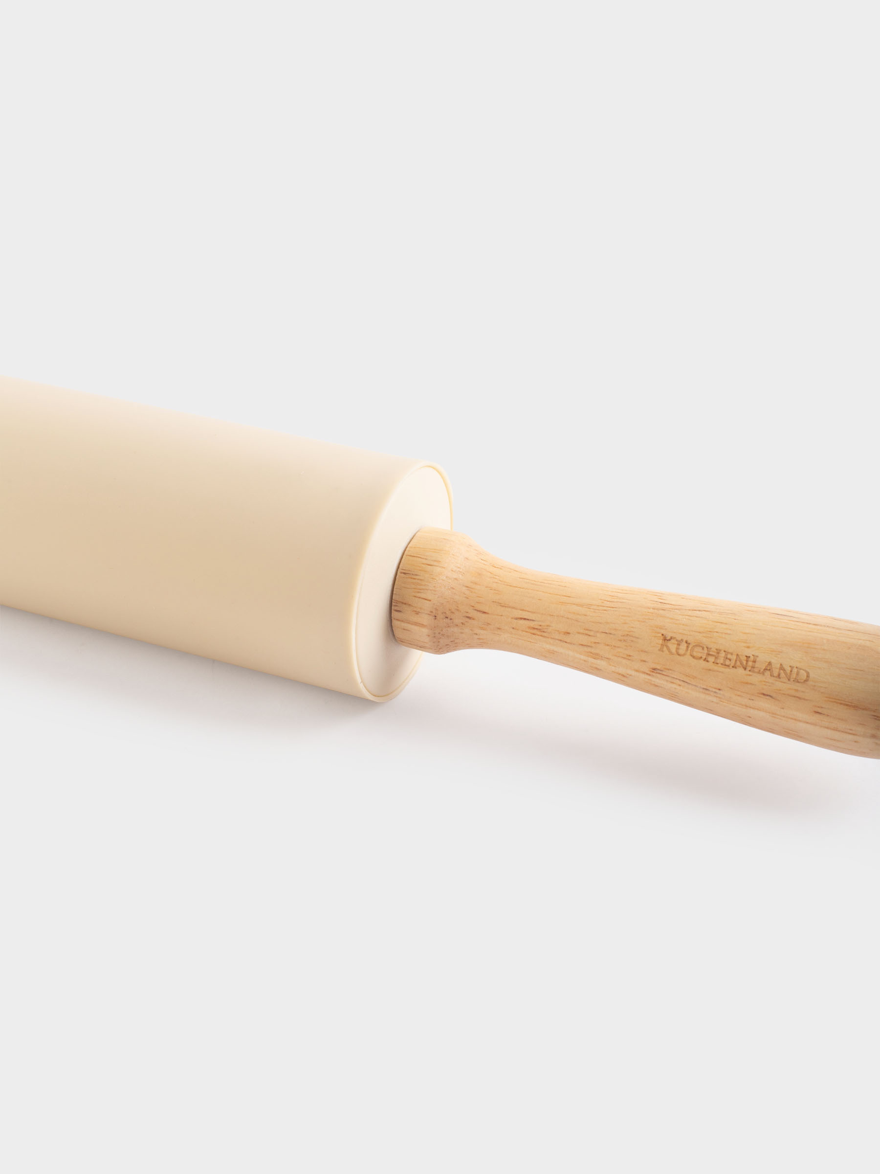 Rolling pin, 48 cm, silicone / wood, beige, Bakery, image-3