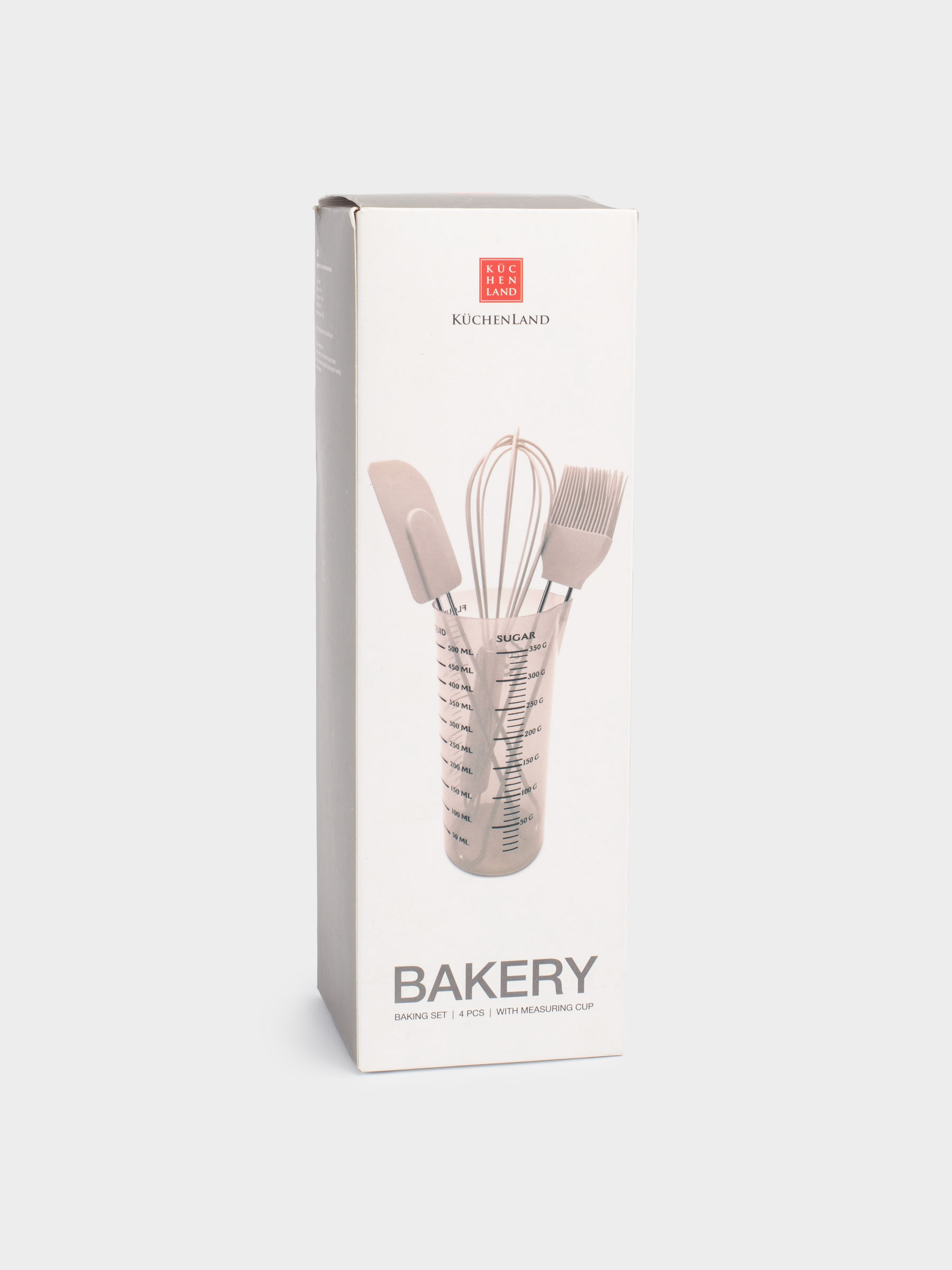 Baking set, 4 items, with measuring cup, plastic / silicone / steel, Bakery, image-6